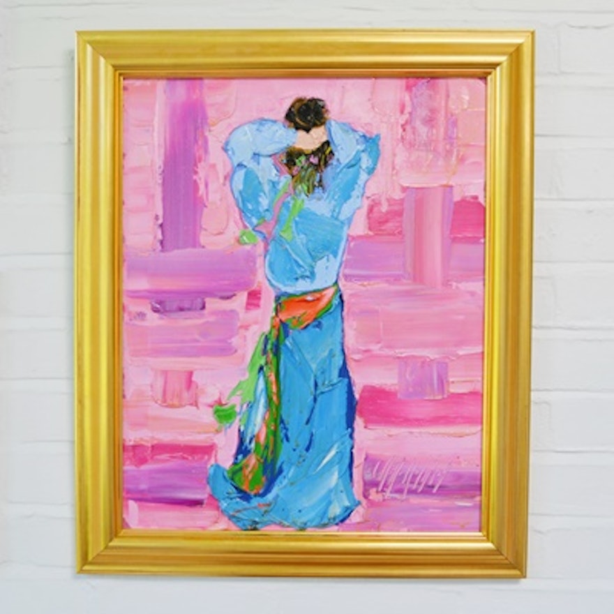 Gayle Gillette Hummel Original "Blanche" Oil Painting