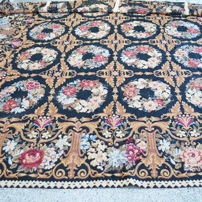 Large Aubusson Style Needlepoint Area Rug