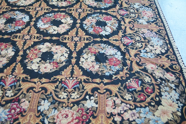 Large Aubusson Style Needlepoint Area Rug