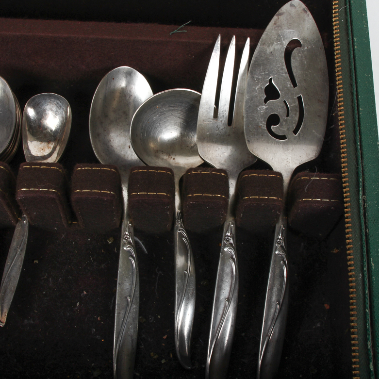 Rogers & Bros Plated Flatware with Gorham Flatware Box