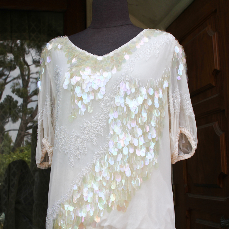 Vintage Oleg Cassini Two-Piece Silk Top and Skirt