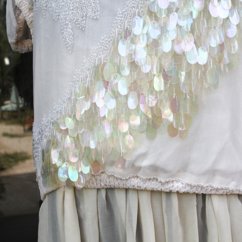 Vintage Oleg Cassini Two-Piece Silk Top and Skirt