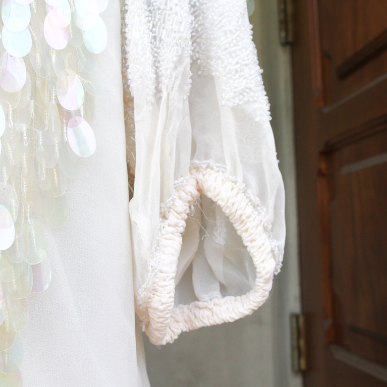 Vintage Oleg Cassini Two-Piece Silk Top and Skirt