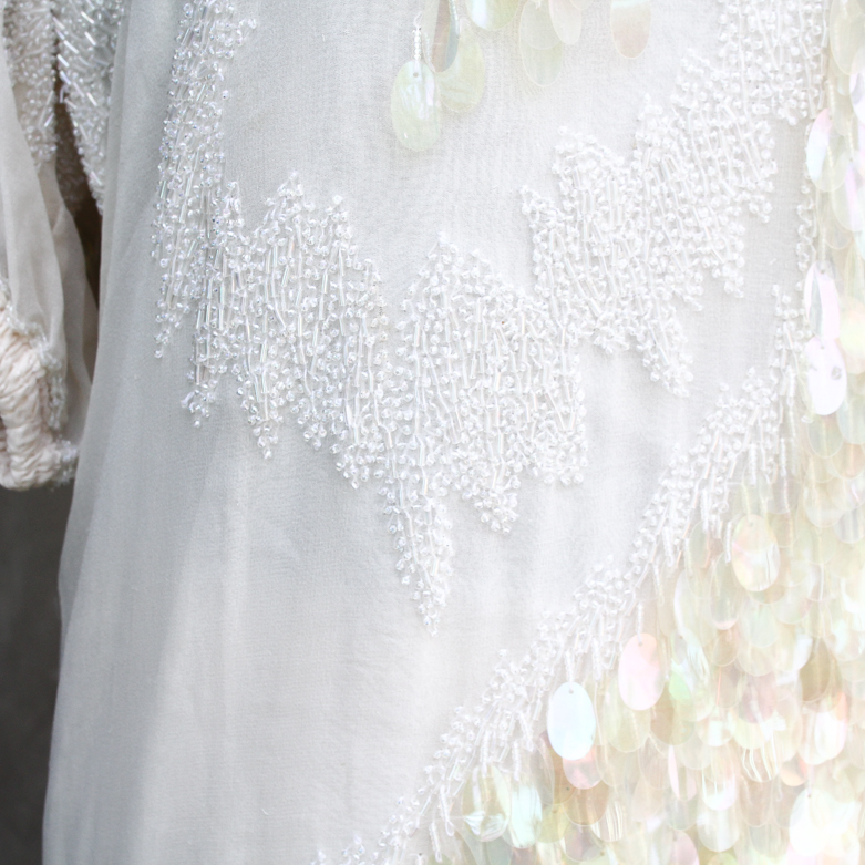 Vintage Oleg Cassini Two-Piece Silk Top and Skirt