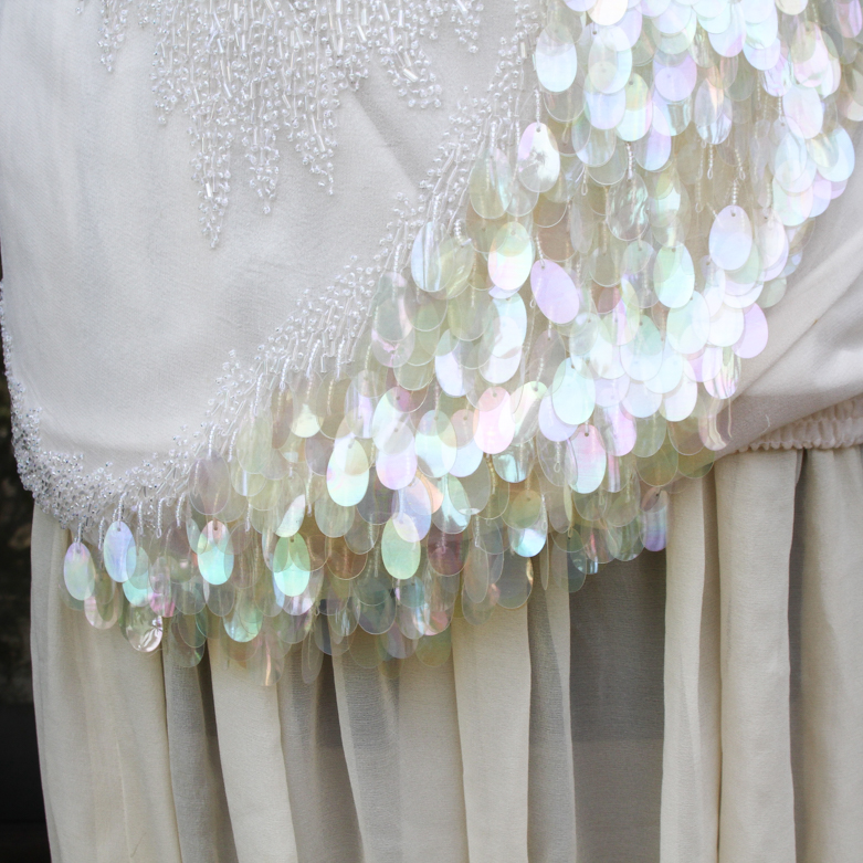 Vintage Oleg Cassini Two-Piece Silk Top and Skirt