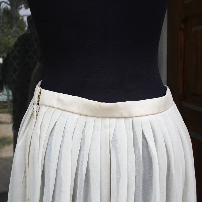 Vintage Oleg Cassini Two-Piece Silk Top and Skirt