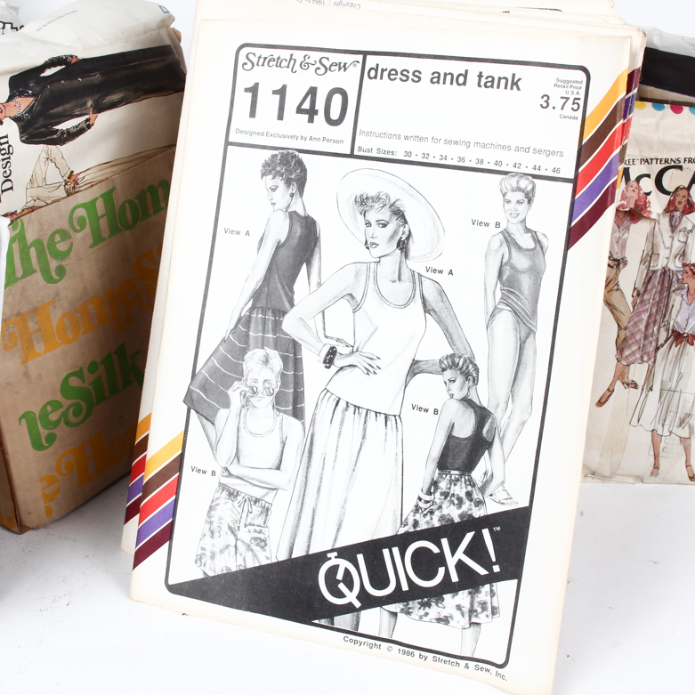 Collection of Vintage Fashion Sewing Patterns Including Vogue, Simplicity, McCall's