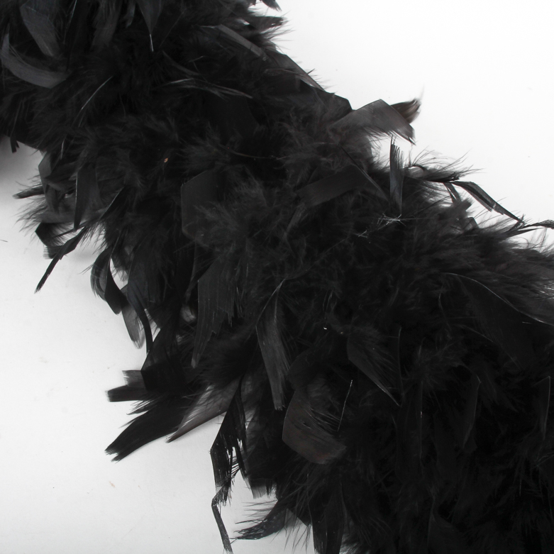 Vintage Grand Black Plume Feather Boa