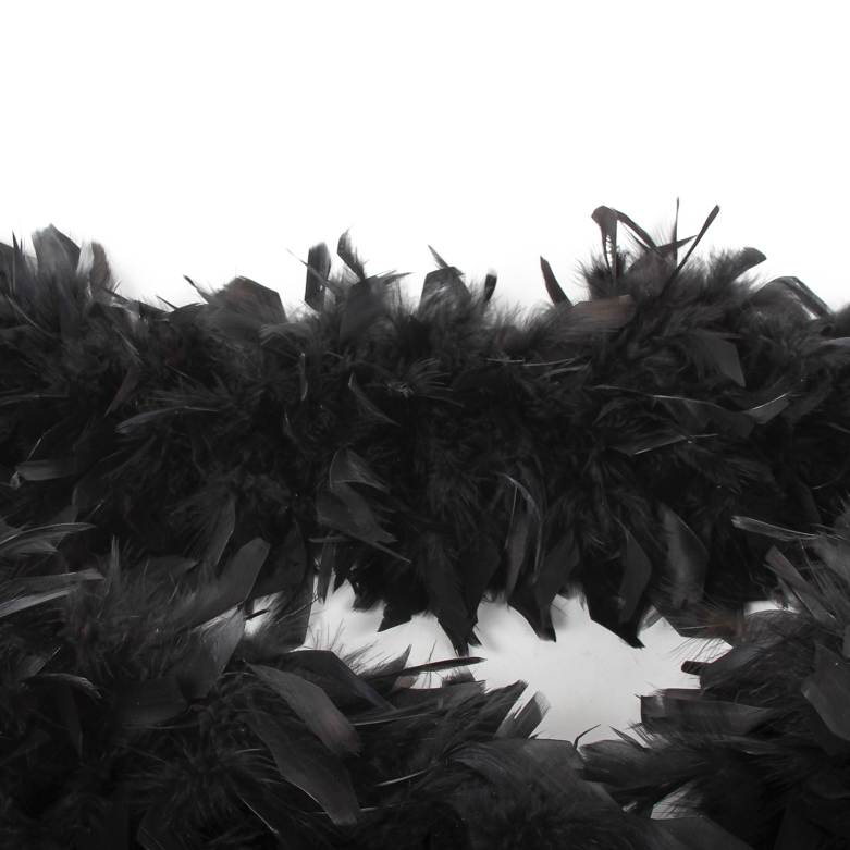 Vintage Grand Black Plume Feather Boa