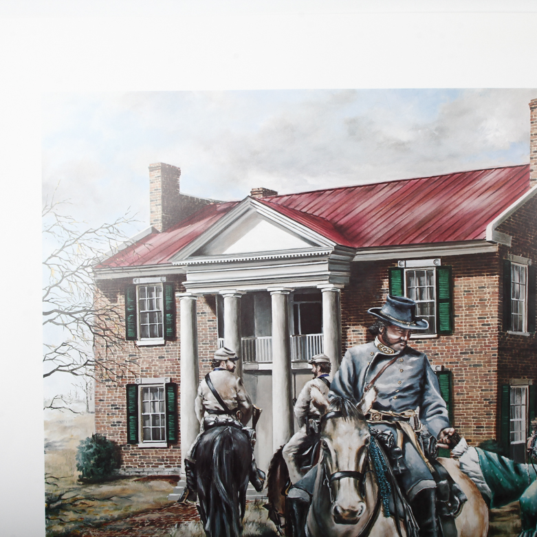 Marvin Stalnaker Offset Lithograph "Defending Elm Springs"