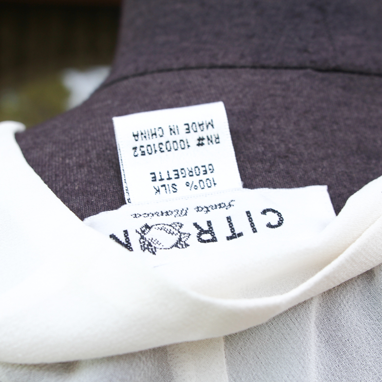 Vintage Citron Santa Monica Silk Dress