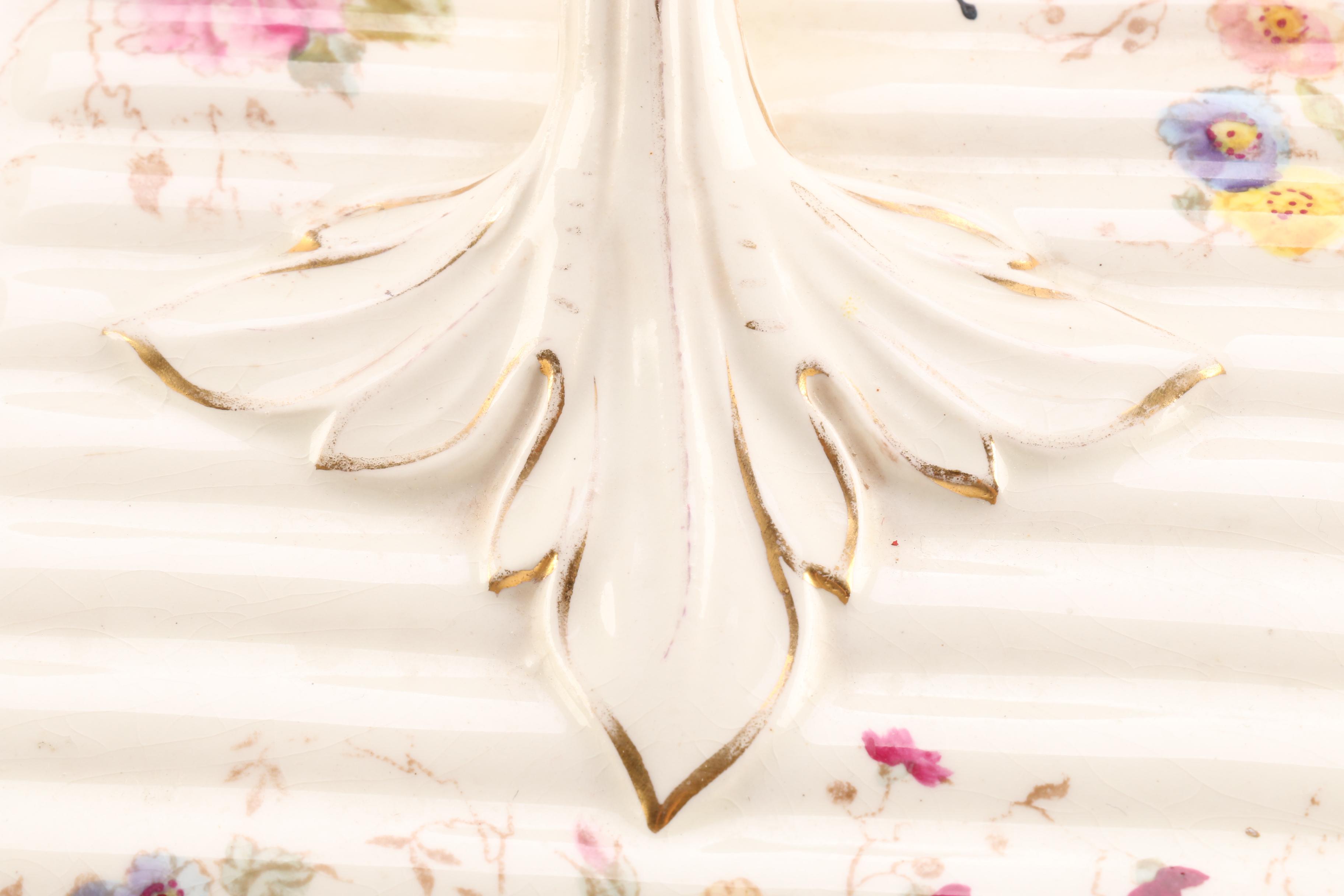 Floral Patterned Ceramic Cheese Keeper