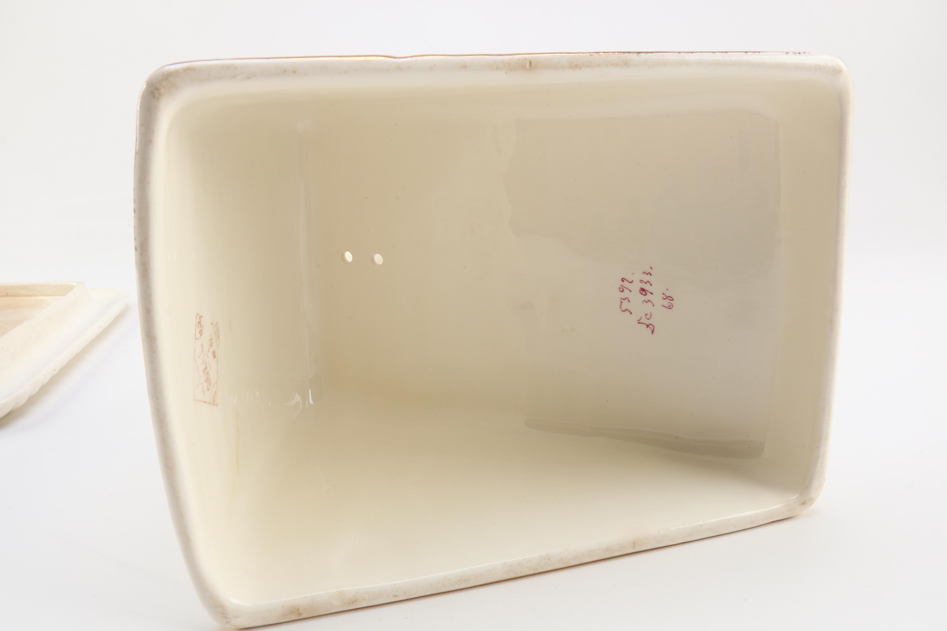 Floral Patterned Ceramic Cheese Keeper