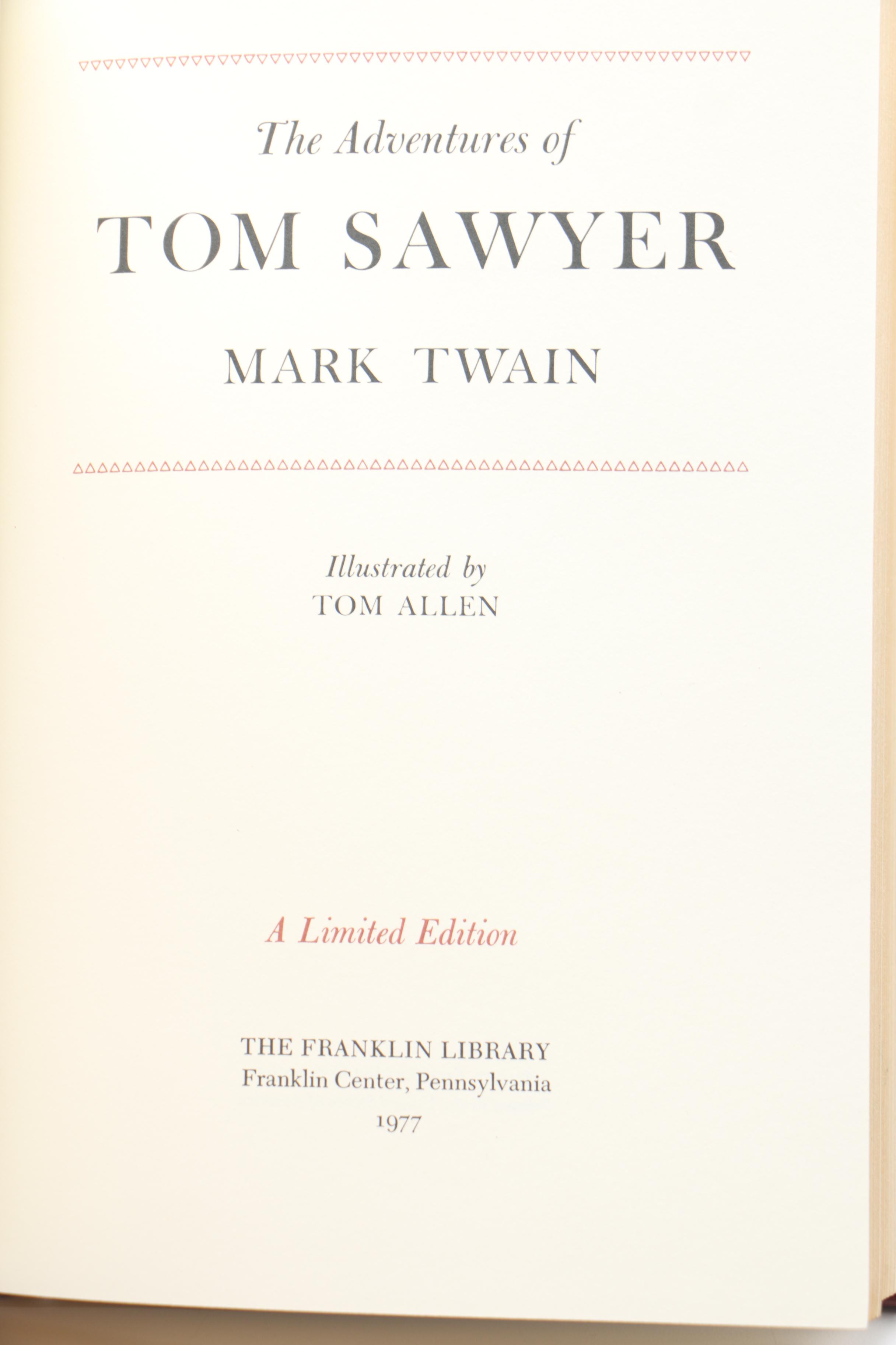 The Franklin Library Limited Edition "The Adventures of Tom Sawyer" by Mark Twain
