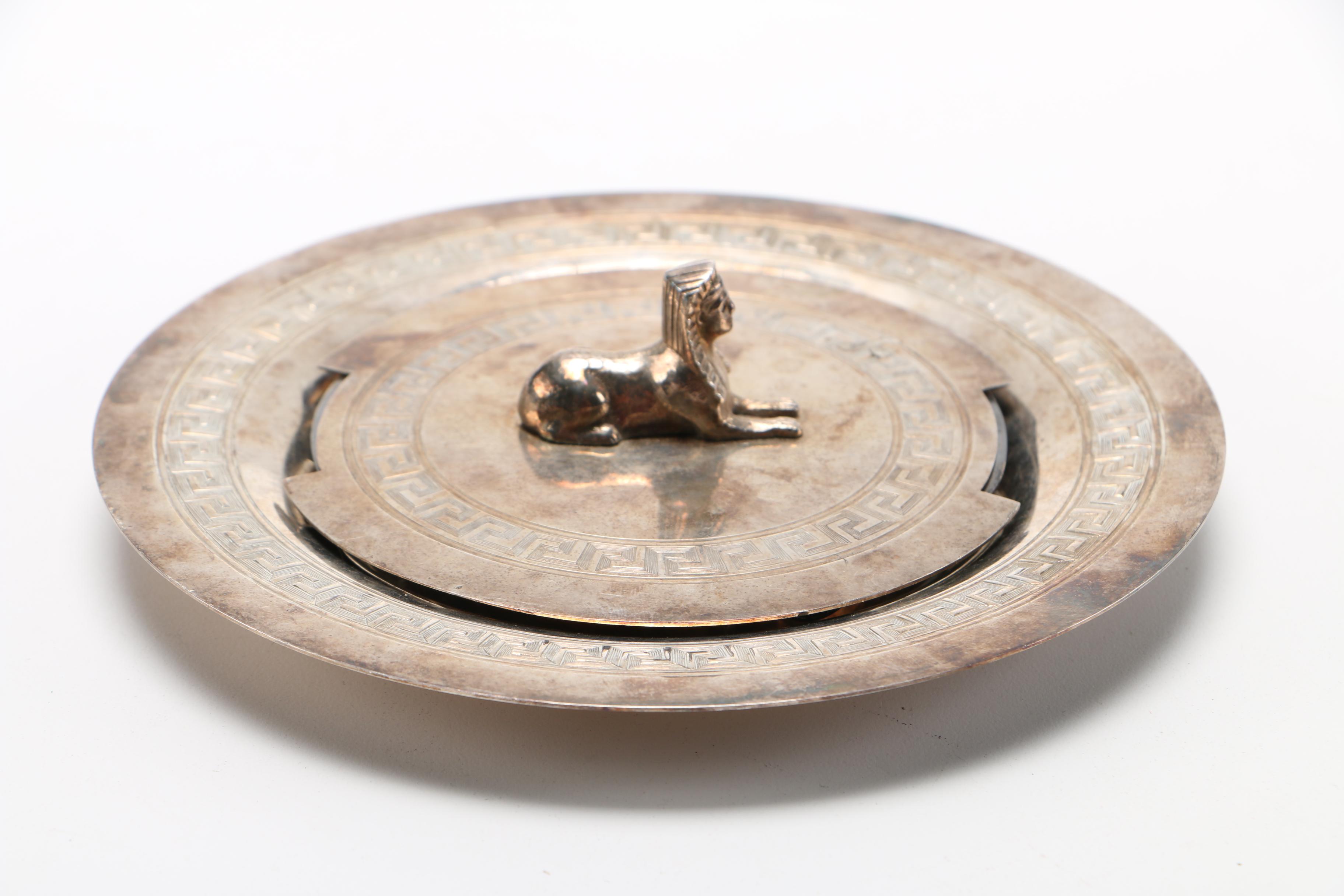 Vintage Silver Plate Crumb Catcher and Ashtray