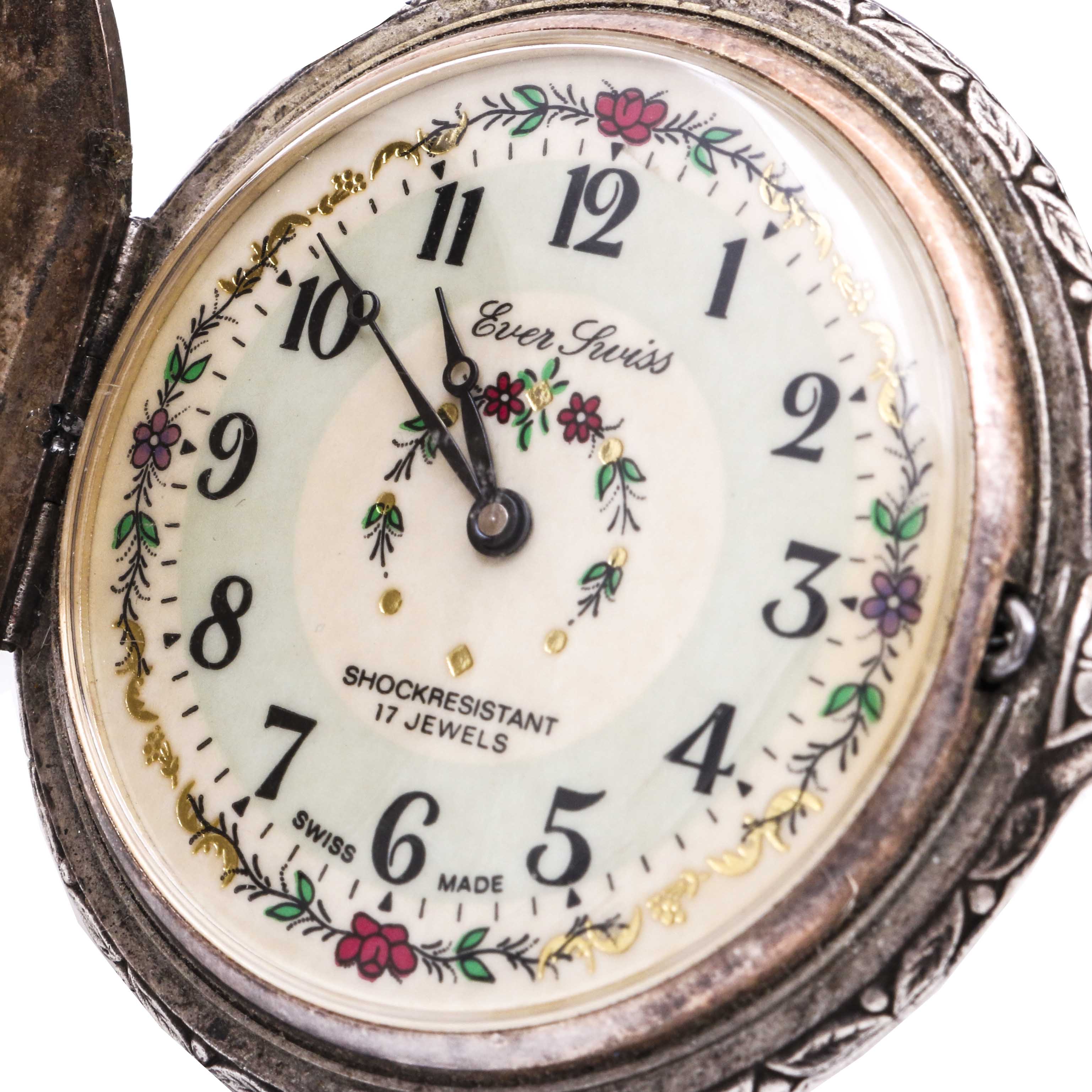 Vintage Ever Swiss Deer Hunter Pocket Watch