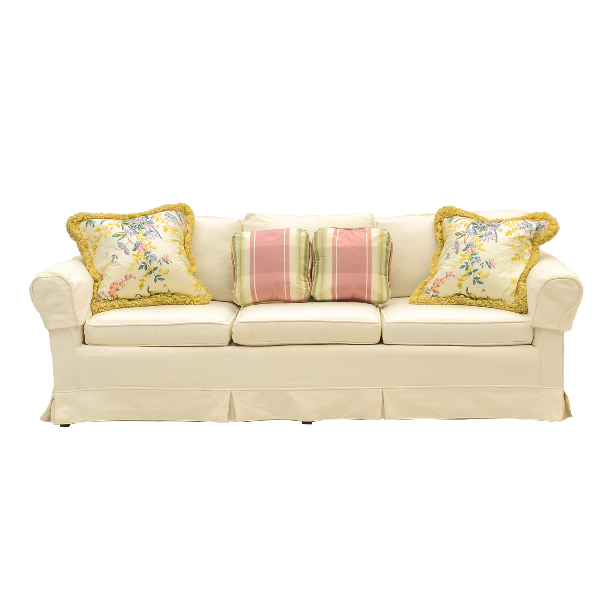 Ivory Patterned Sofa
