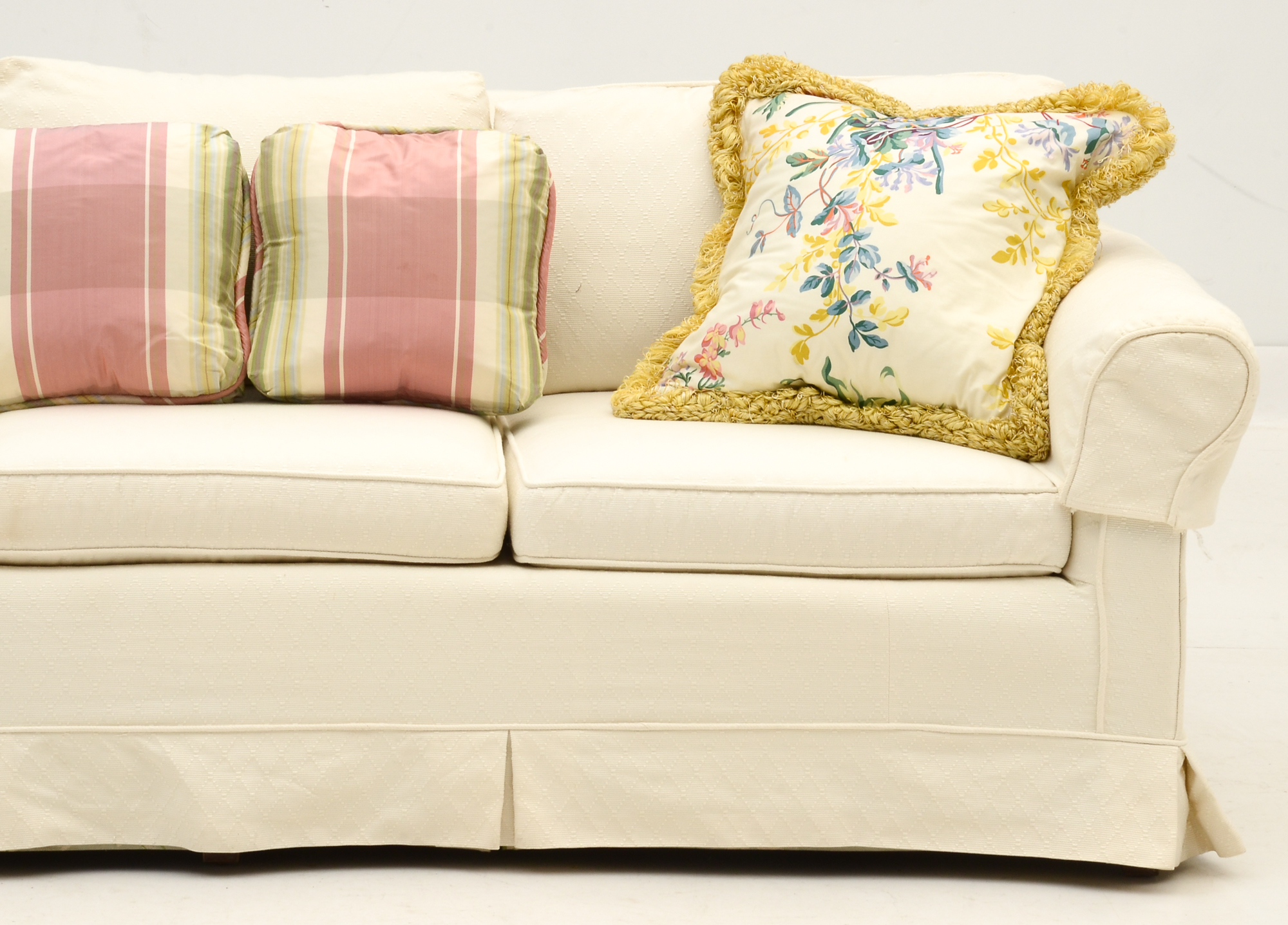 Ivory Patterned Sofa