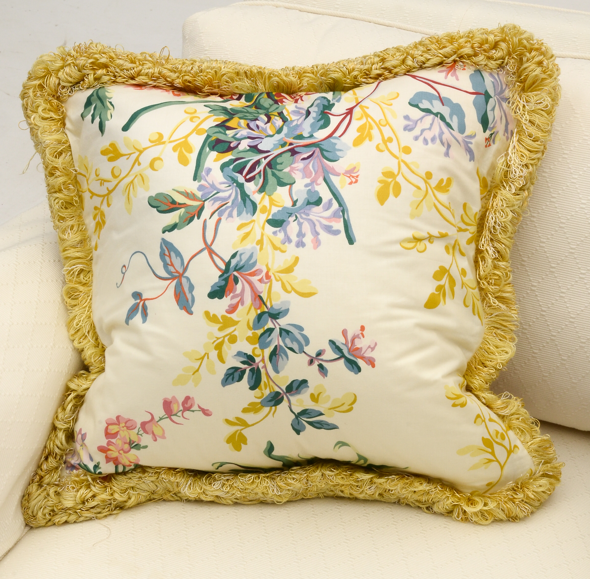 Ivory Patterned Sofa