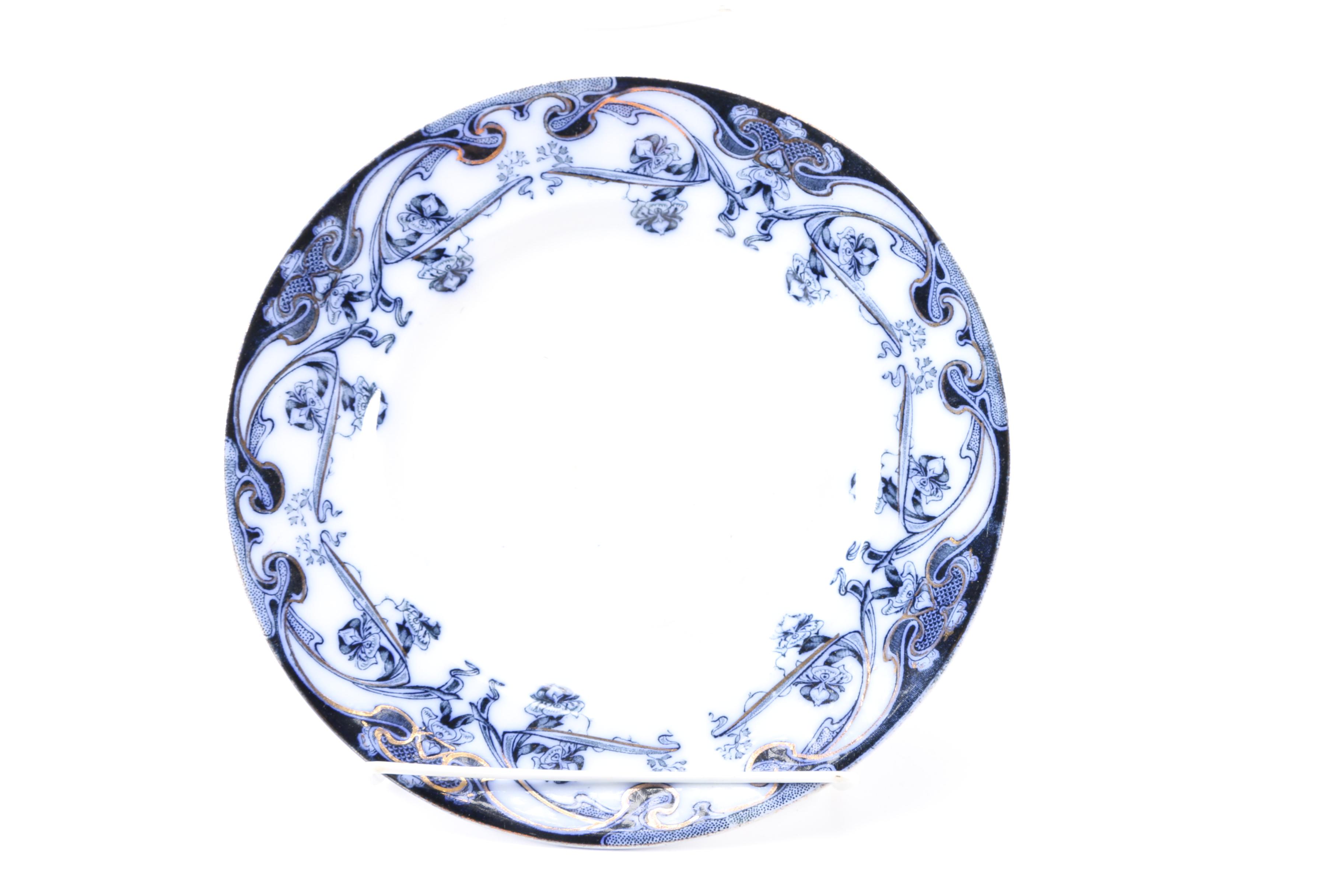 Antique Royal Staffordshire "Iris" Transfer Printed Dishes