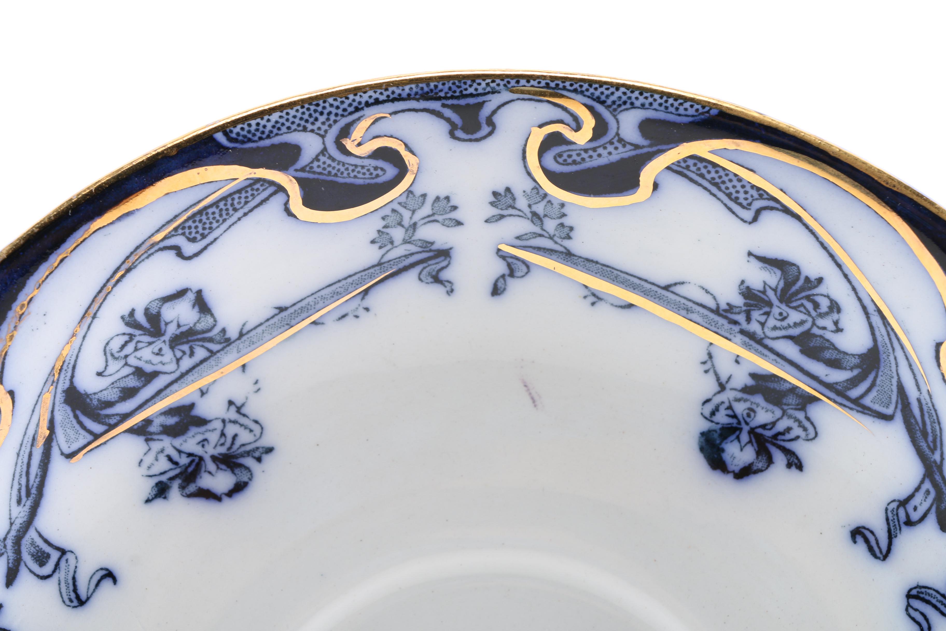 Antique Royal Staffordshire "Iris" Transfer Printed Dishes