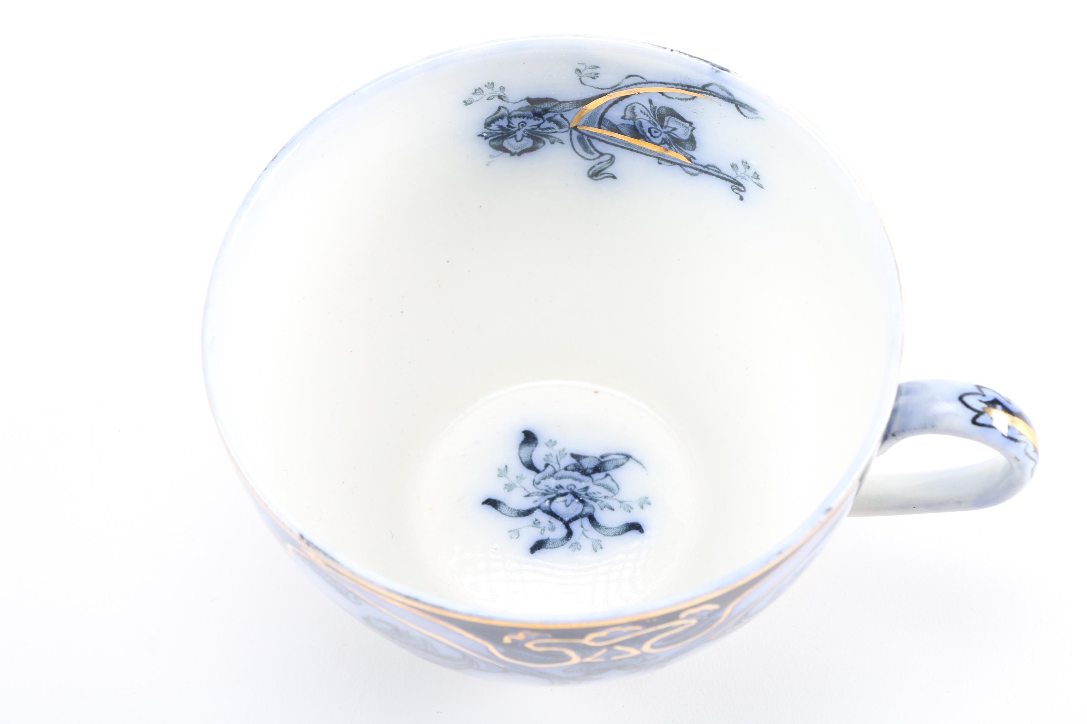 Antique Royal Staffordshire "Iris" Transfer Printed Dishes