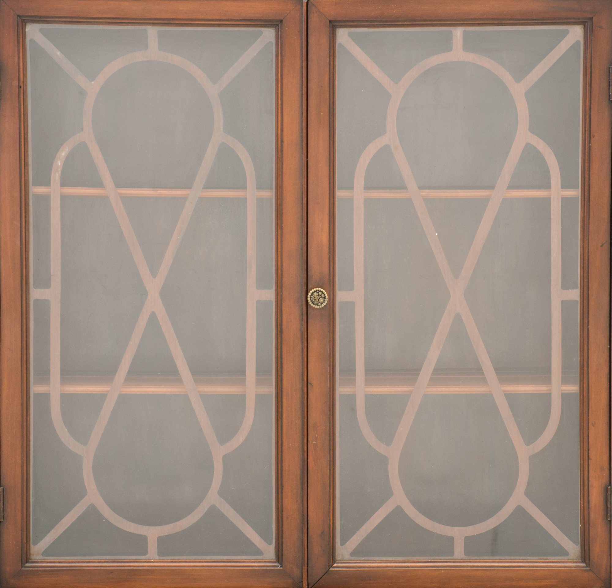 Mahogany Veneer China Cabinet