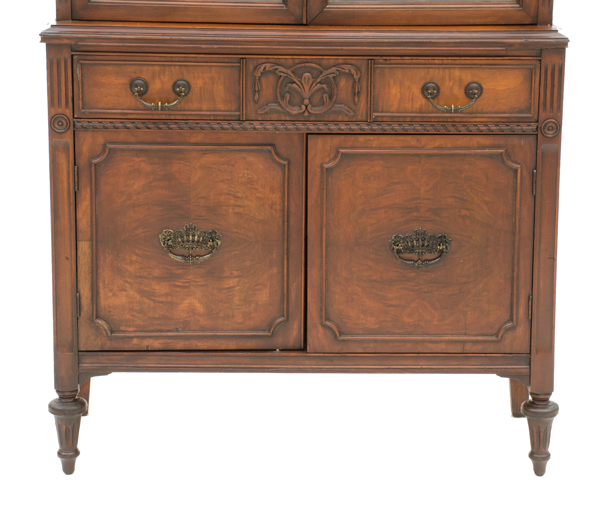 Mahogany Veneer China Cabinet