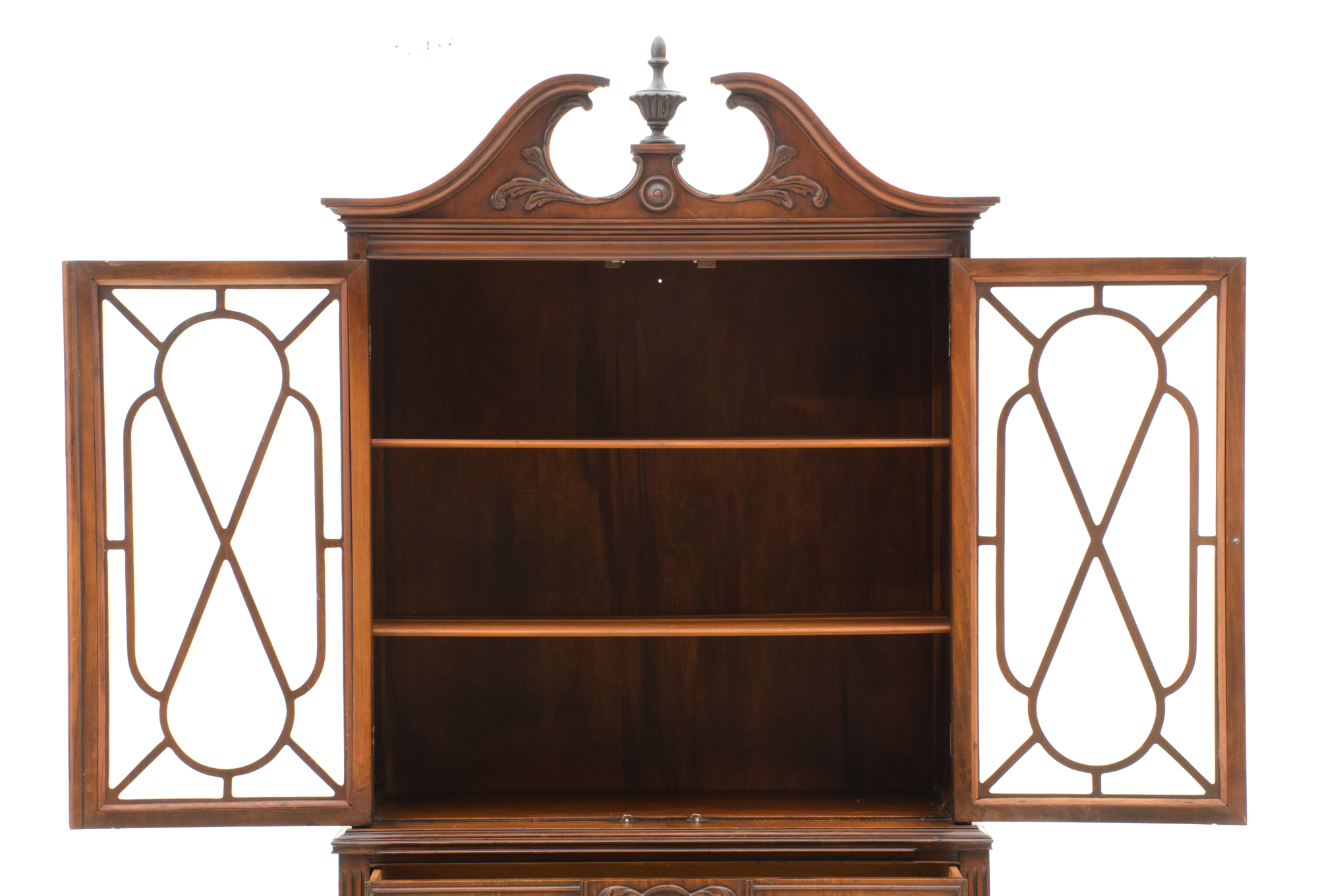 Mahogany Veneer China Cabinet