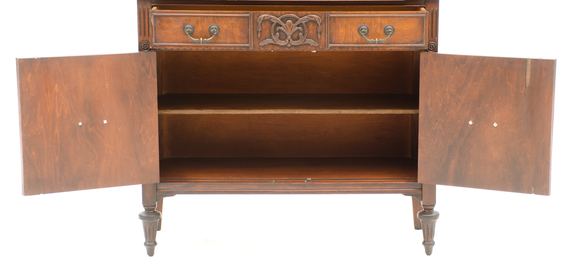 Mahogany Veneer China Cabinet