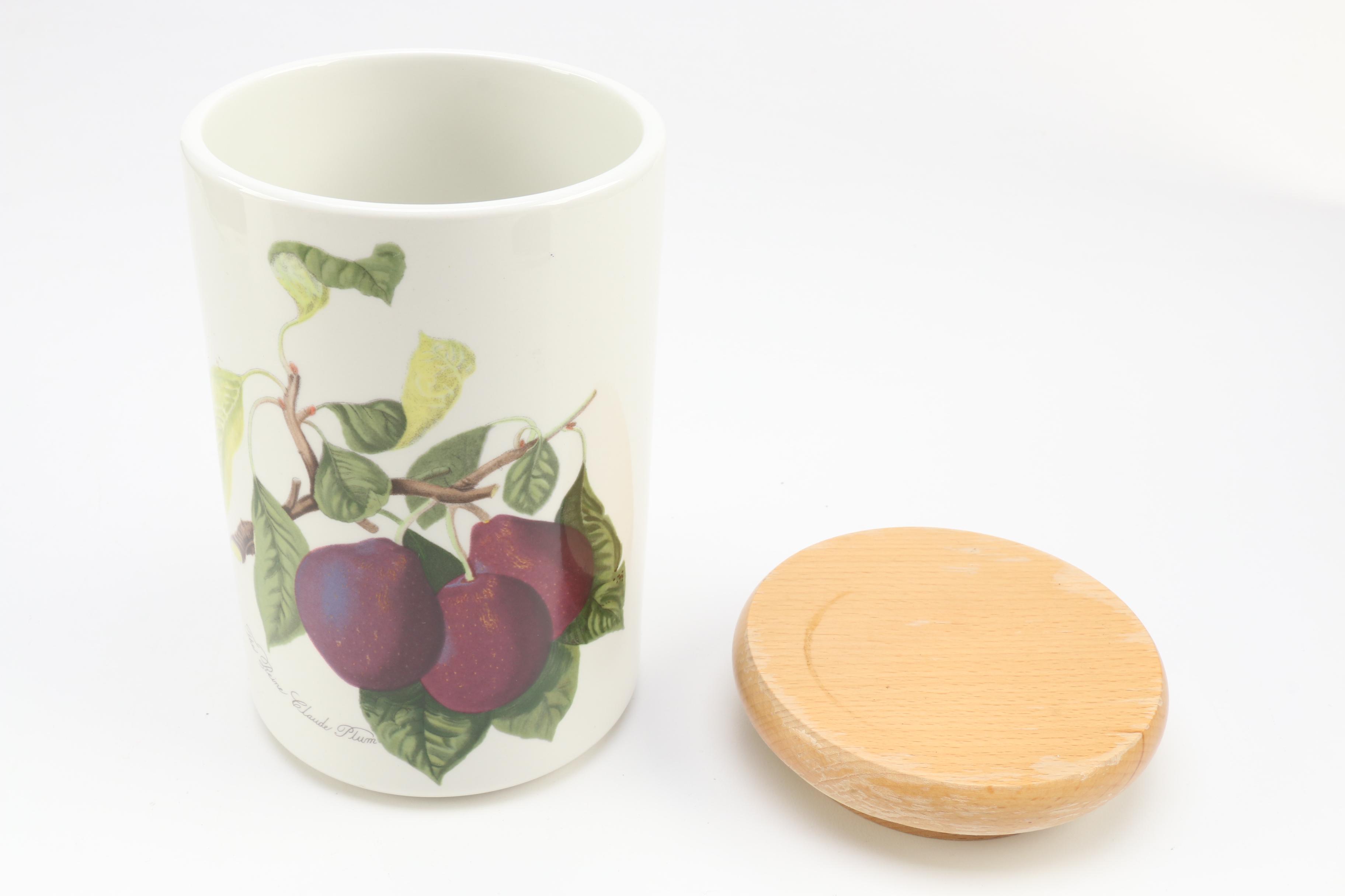 Portmeirion Botanical and Fruit Themed Ceramic Canisters