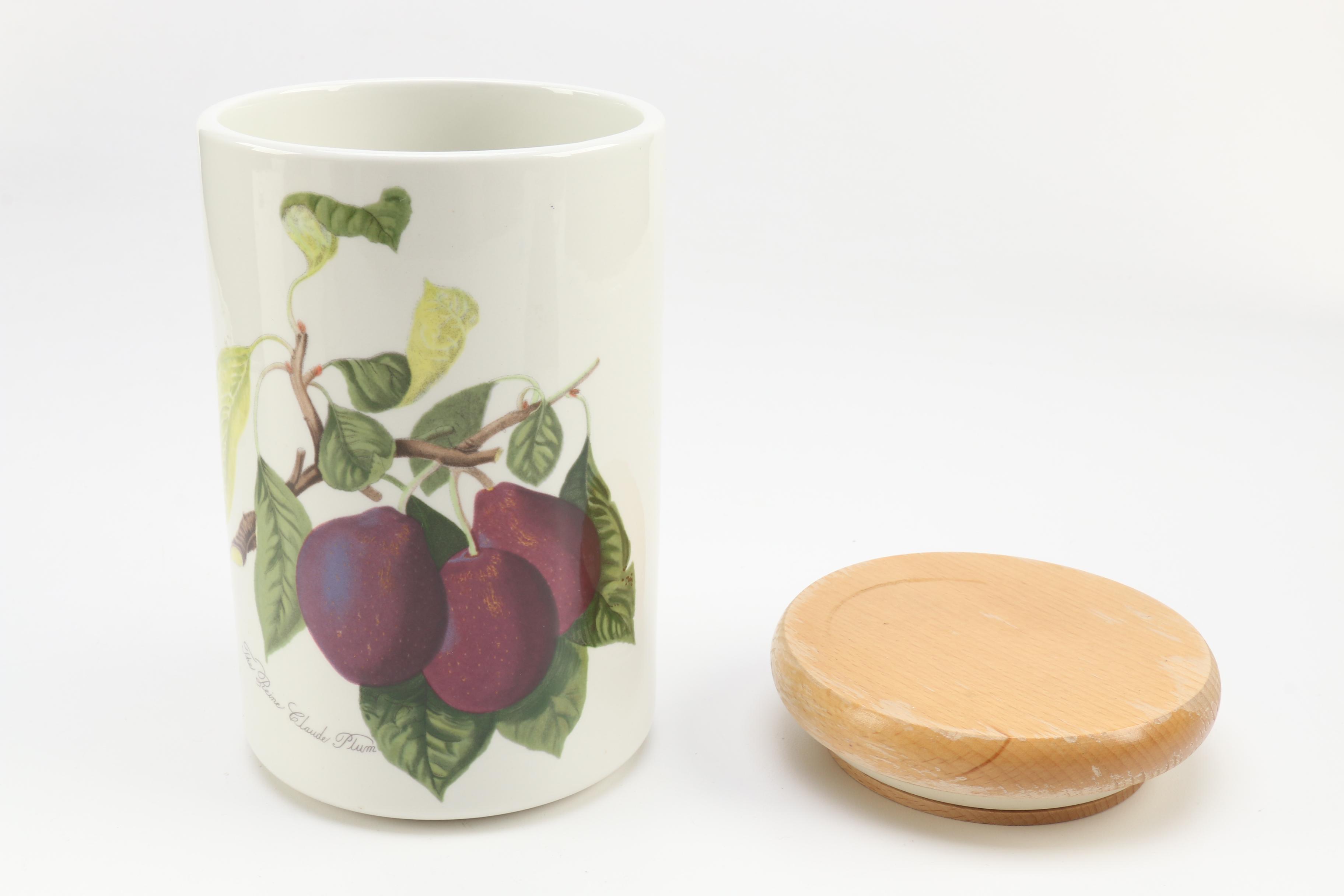 Portmeirion Botanical and Fruit Themed Ceramic Canisters