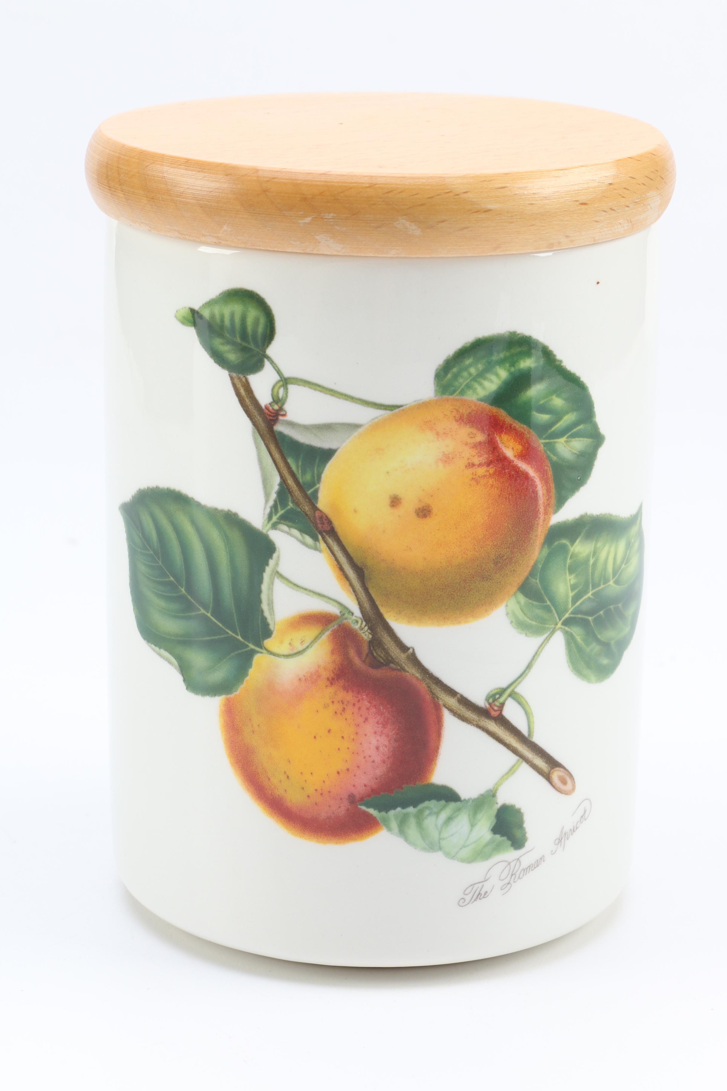 Portmeirion Botanical and Fruit Themed Ceramic Canisters