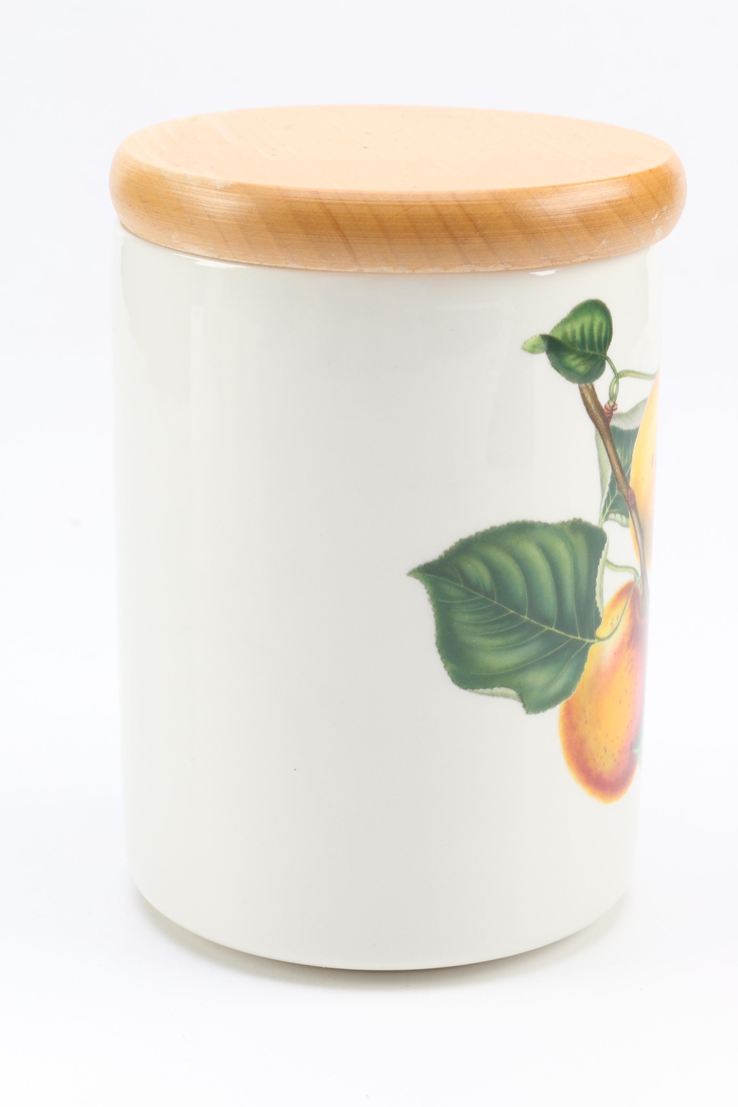 Portmeirion Botanical and Fruit Themed Ceramic Canisters