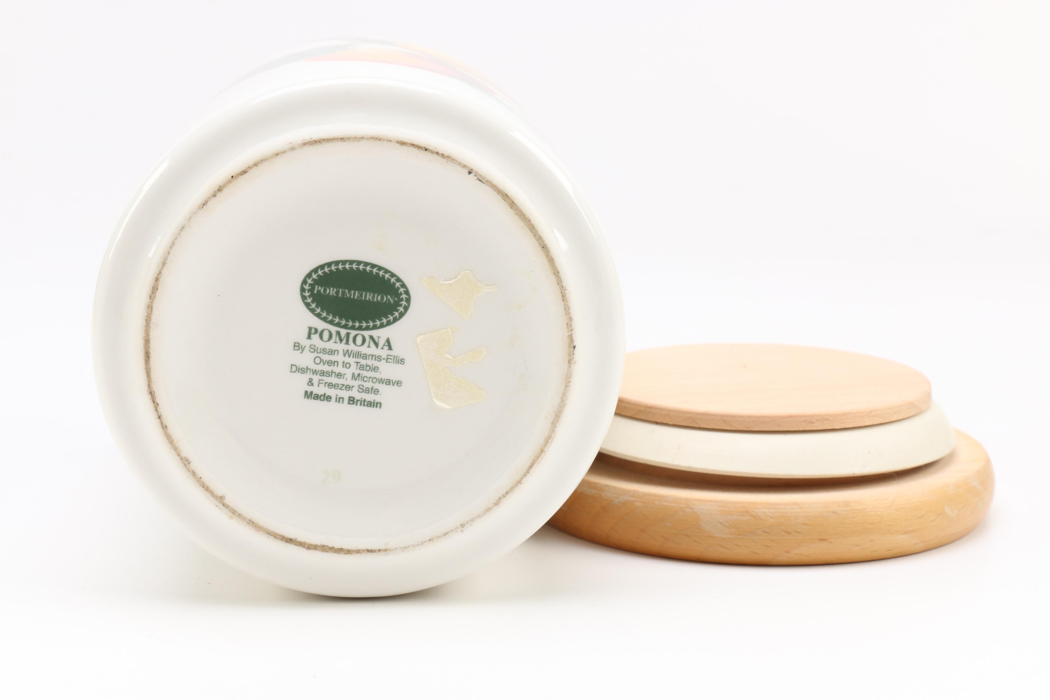 Portmeirion Botanical and Fruit Themed Ceramic Canisters