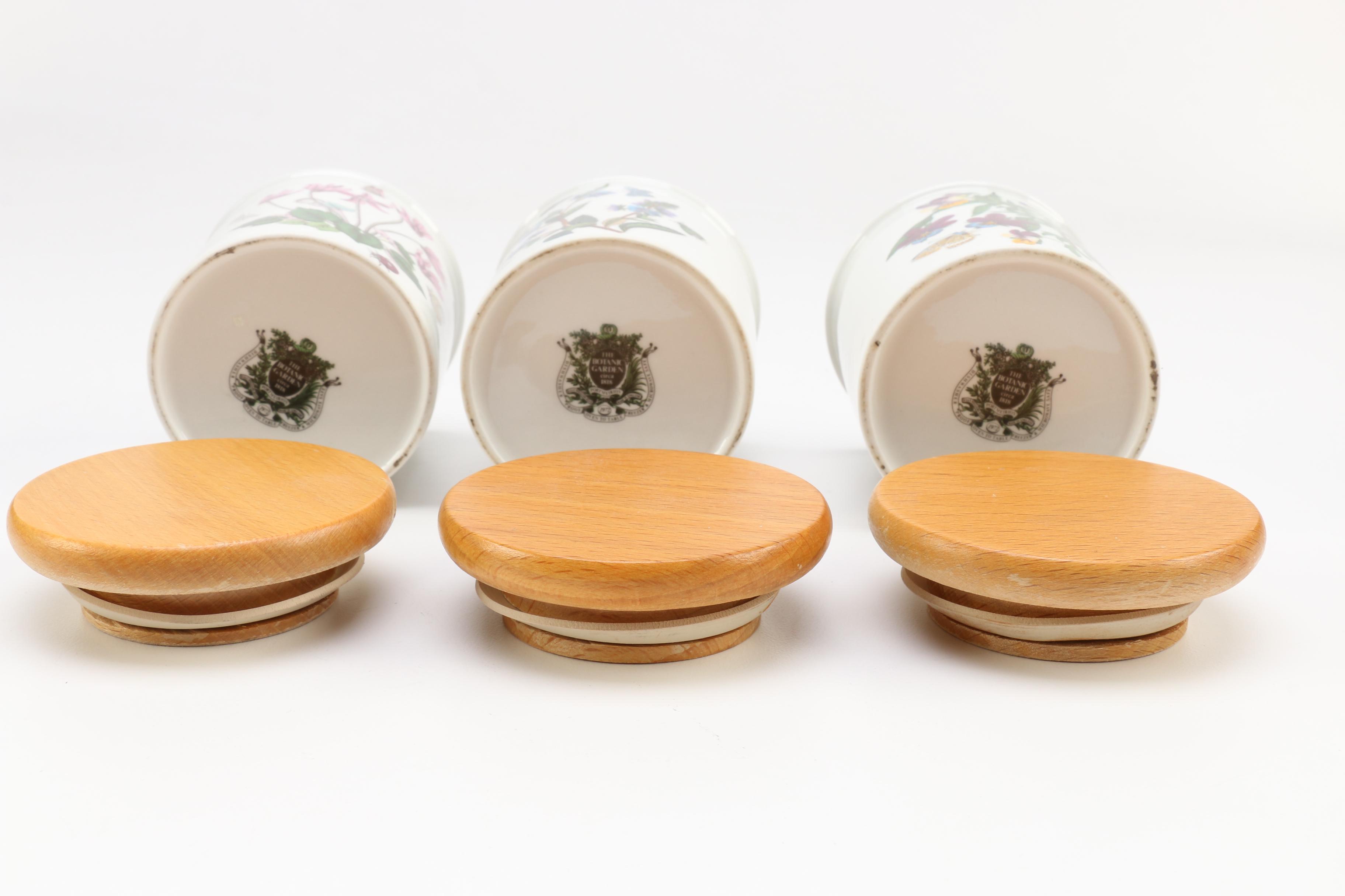 Portmeirion Botanical and Fruit Themed Ceramic Canisters