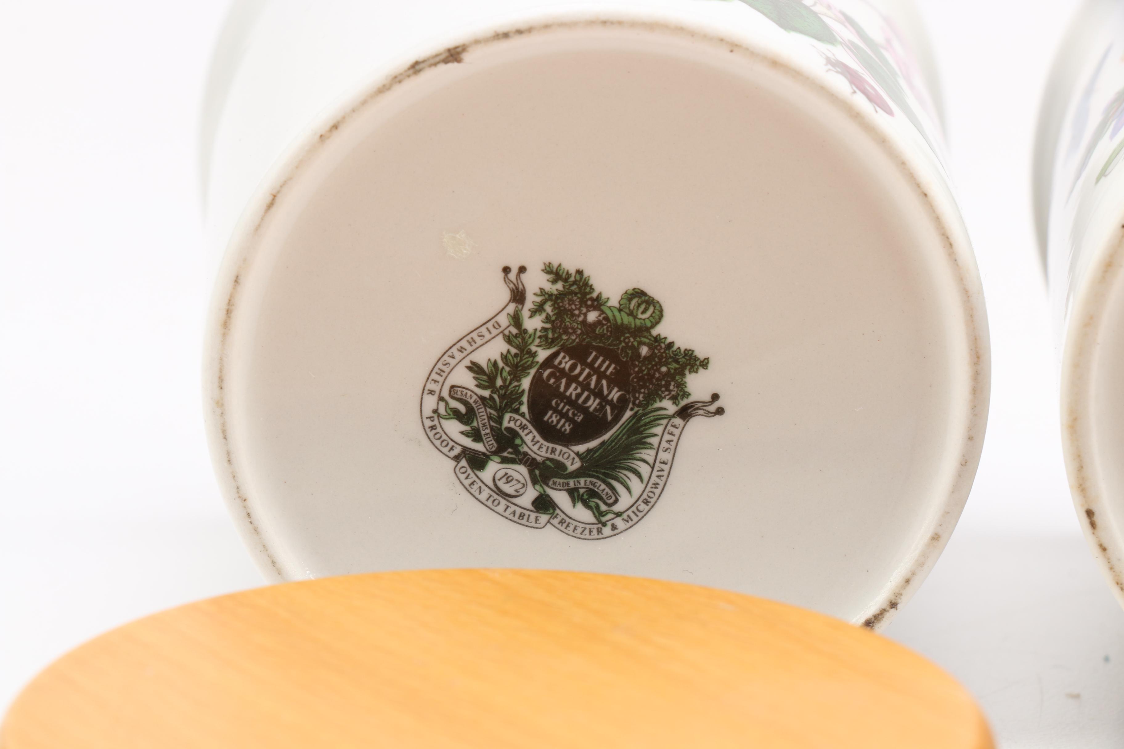 Portmeirion Botanical and Fruit Themed Ceramic Canisters