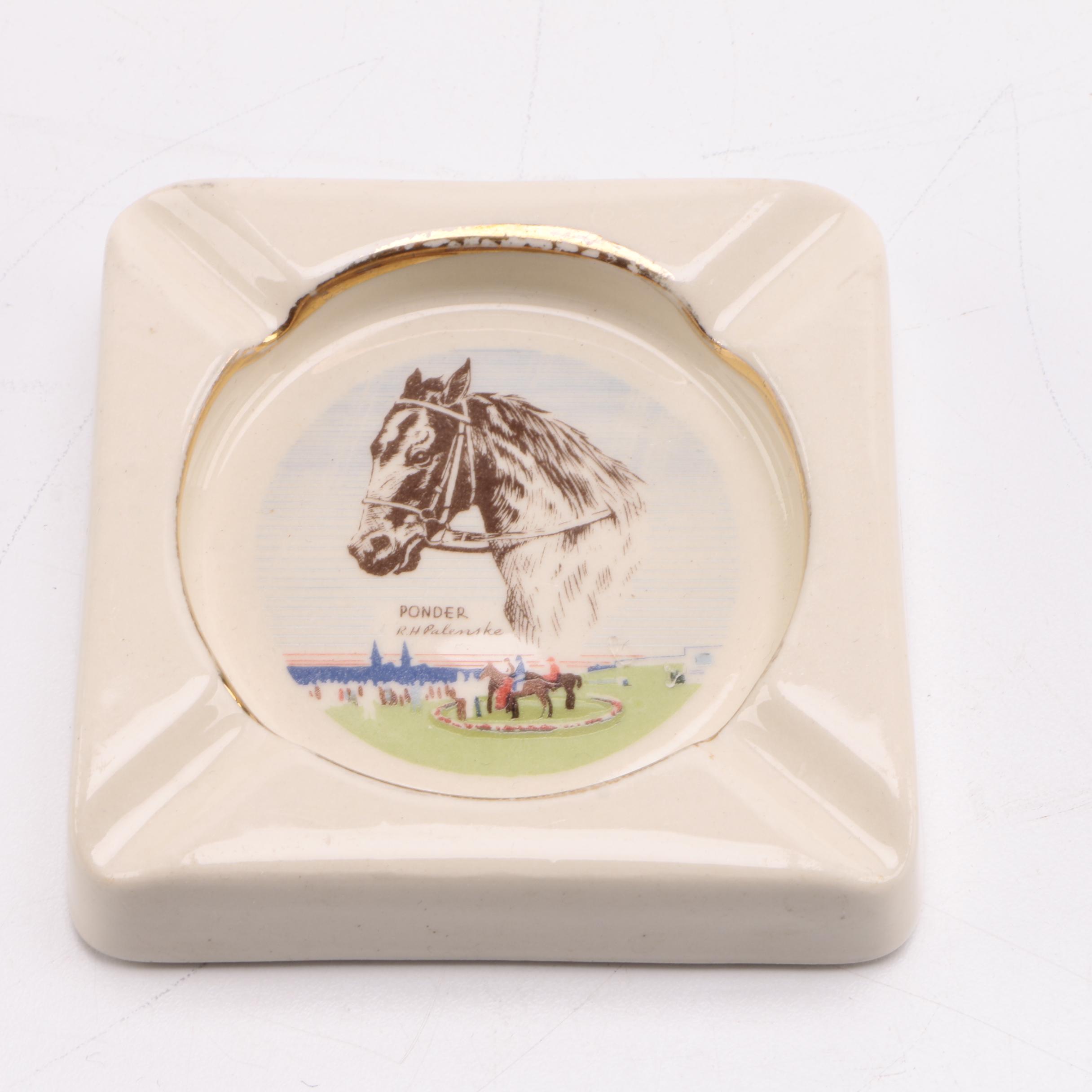 Llewyn Horse Ashtrays and Cigar Box