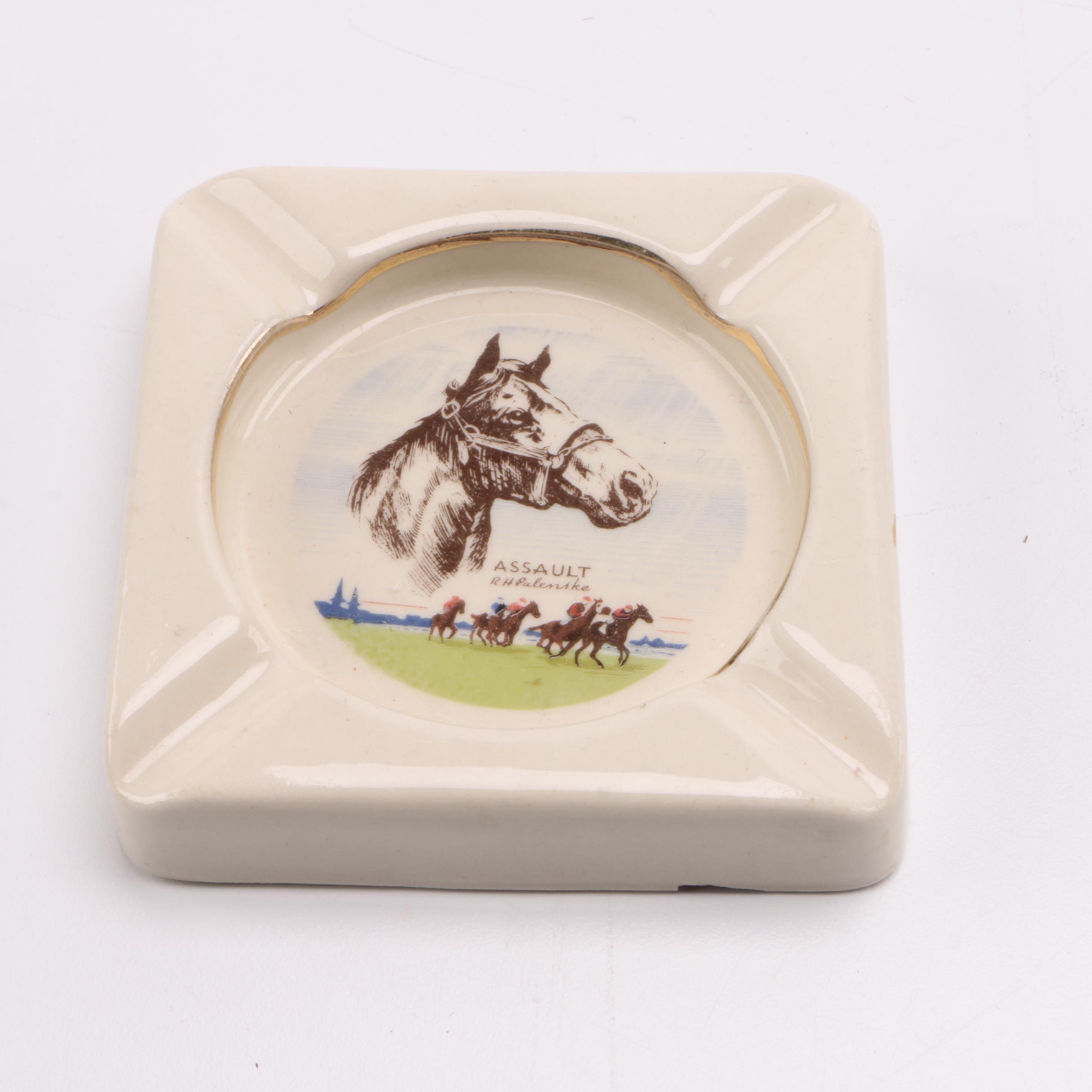 Llewyn Horse Ashtrays and Cigar Box