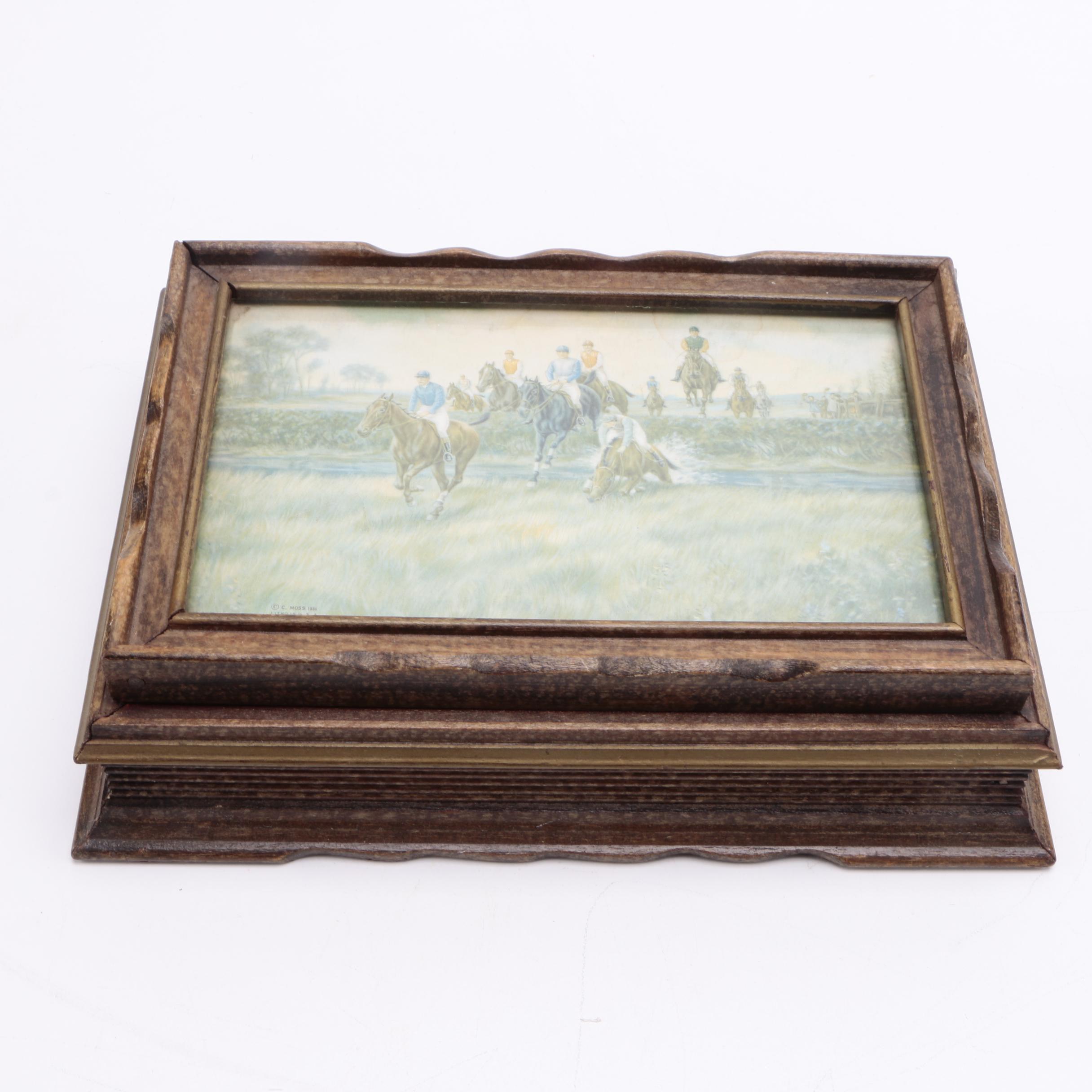 Llewyn Horse Ashtrays and Cigar Box