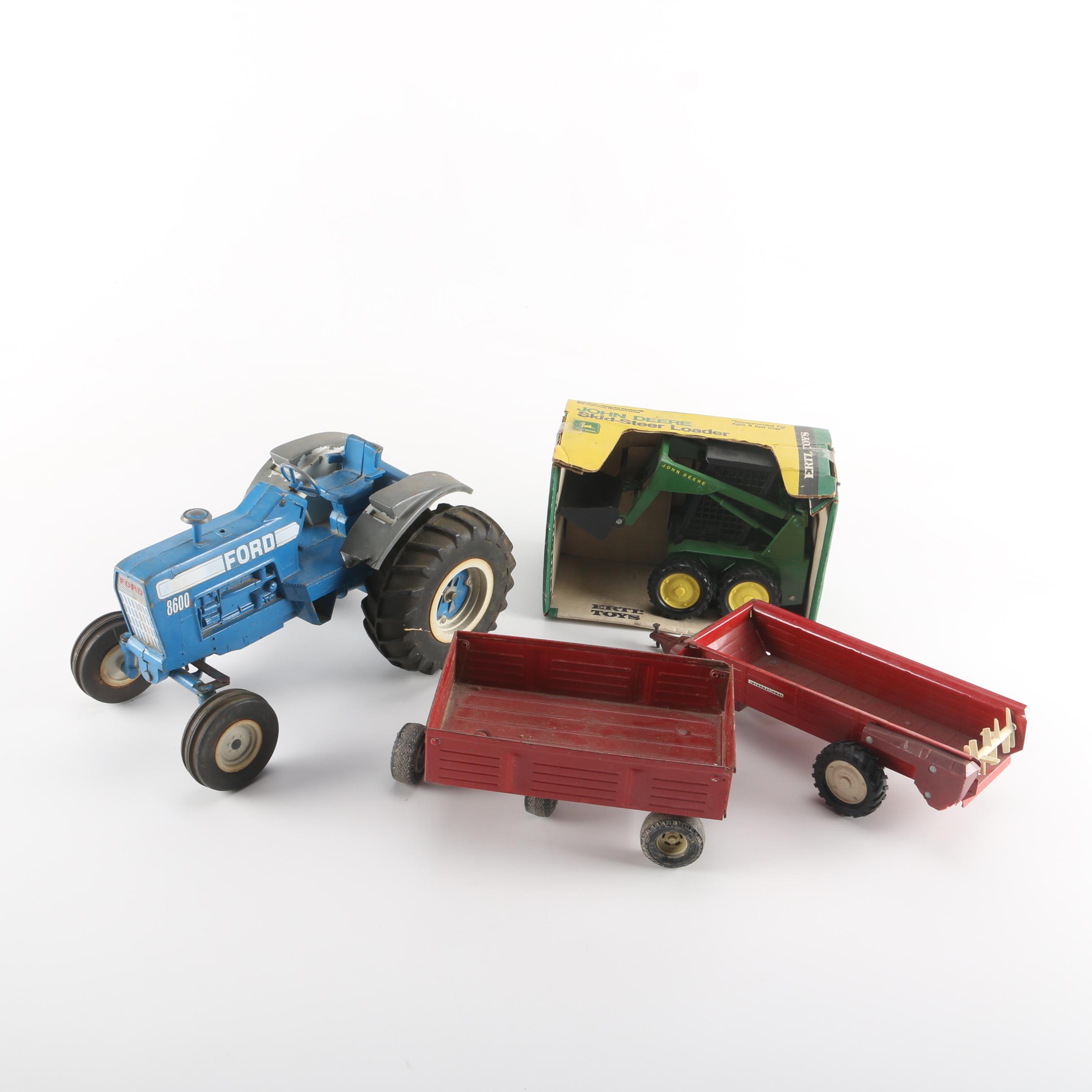 1960s Die-Cast Ertl Tractors and Trailers