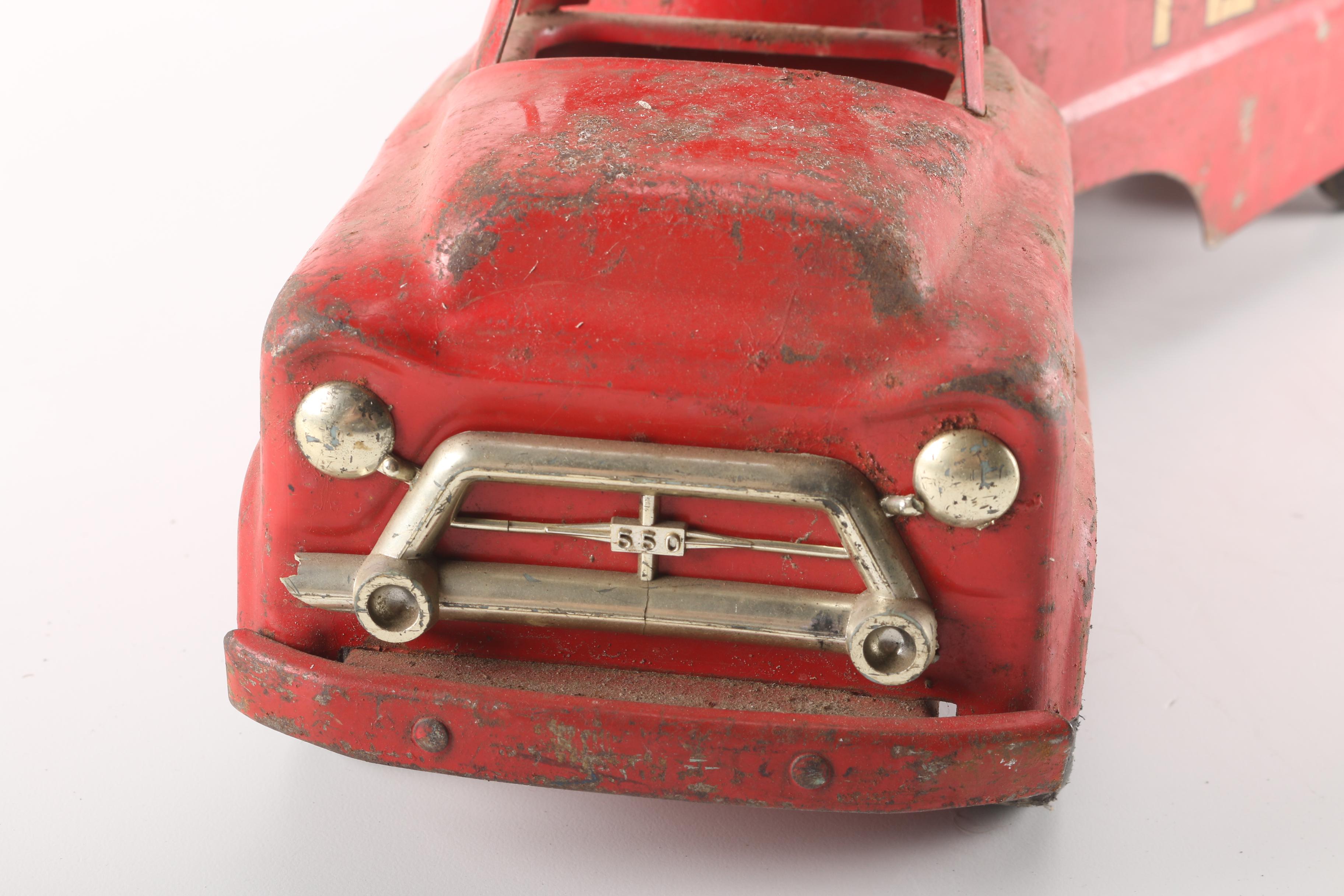 Vintage 1961 Buddy L Moline Steel Texaco Truck