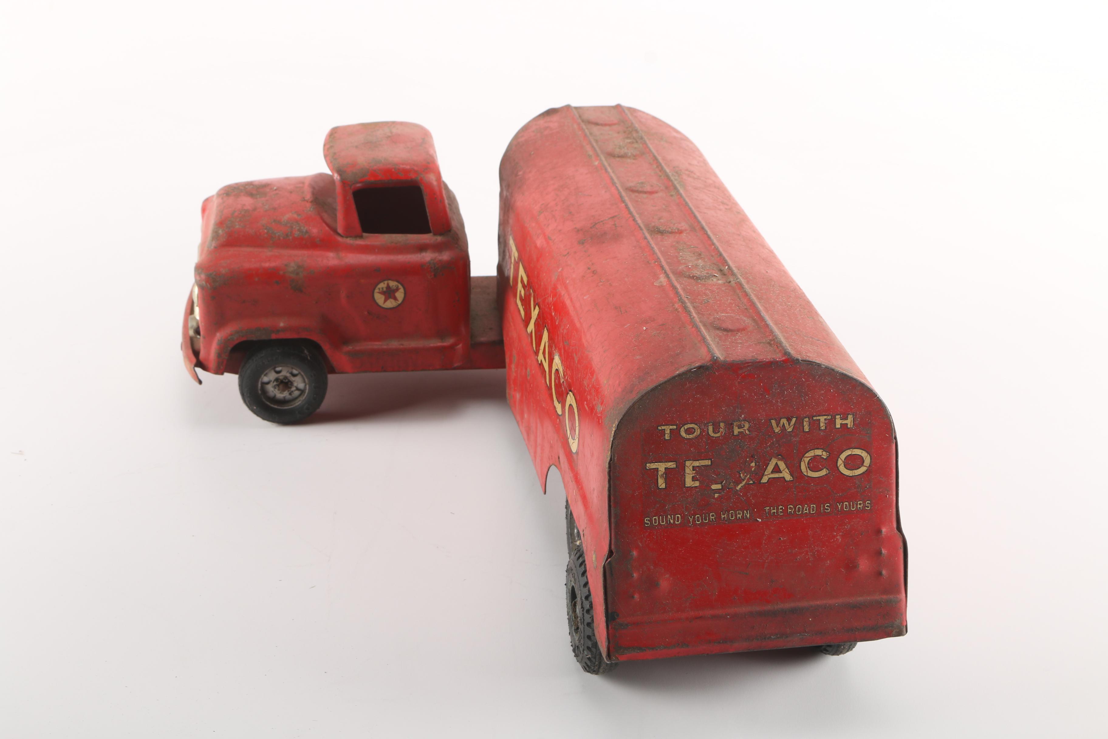 Vintage 1961 Buddy L Moline Steel Texaco Truck
