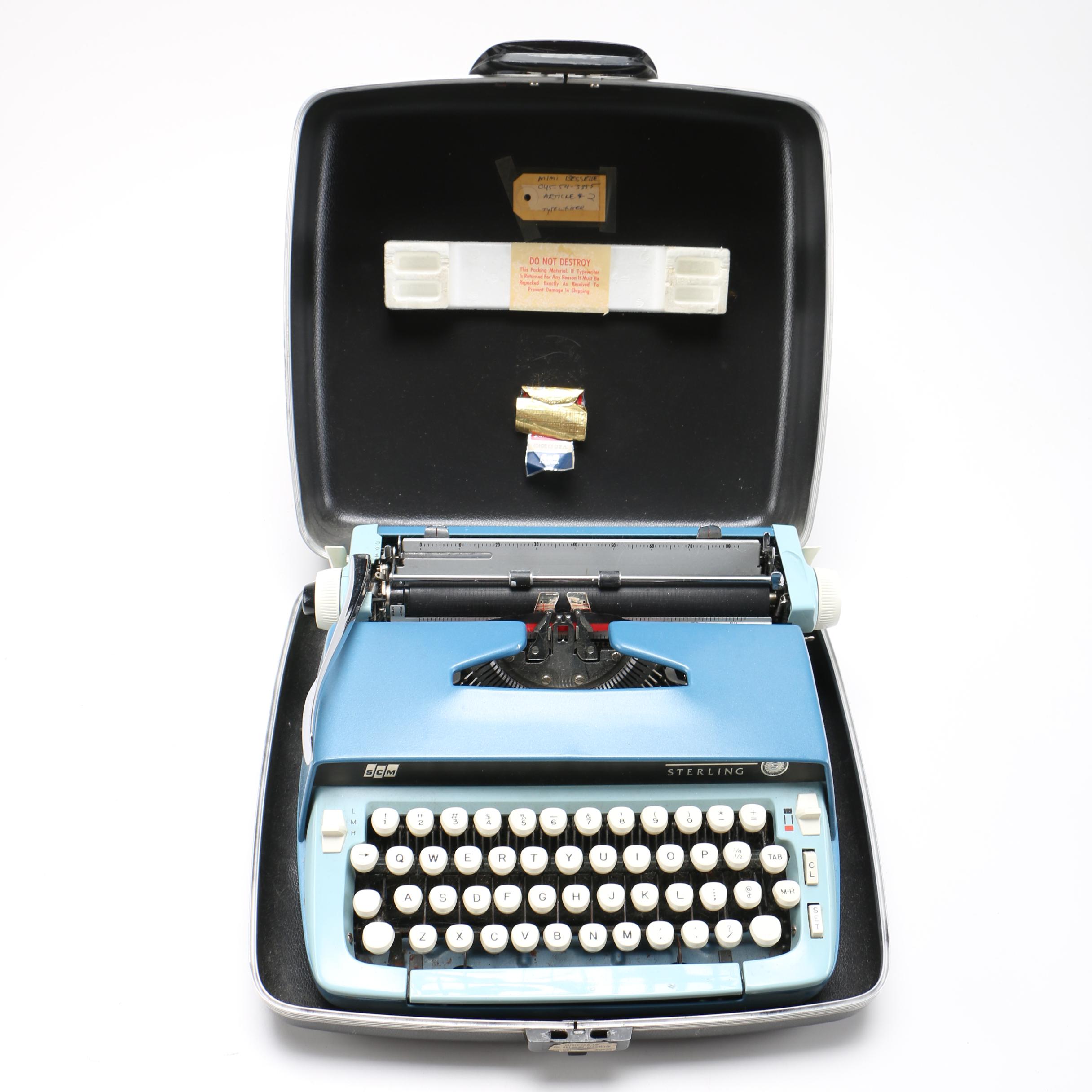 Smith-Corona Sterling Typewriter with Case