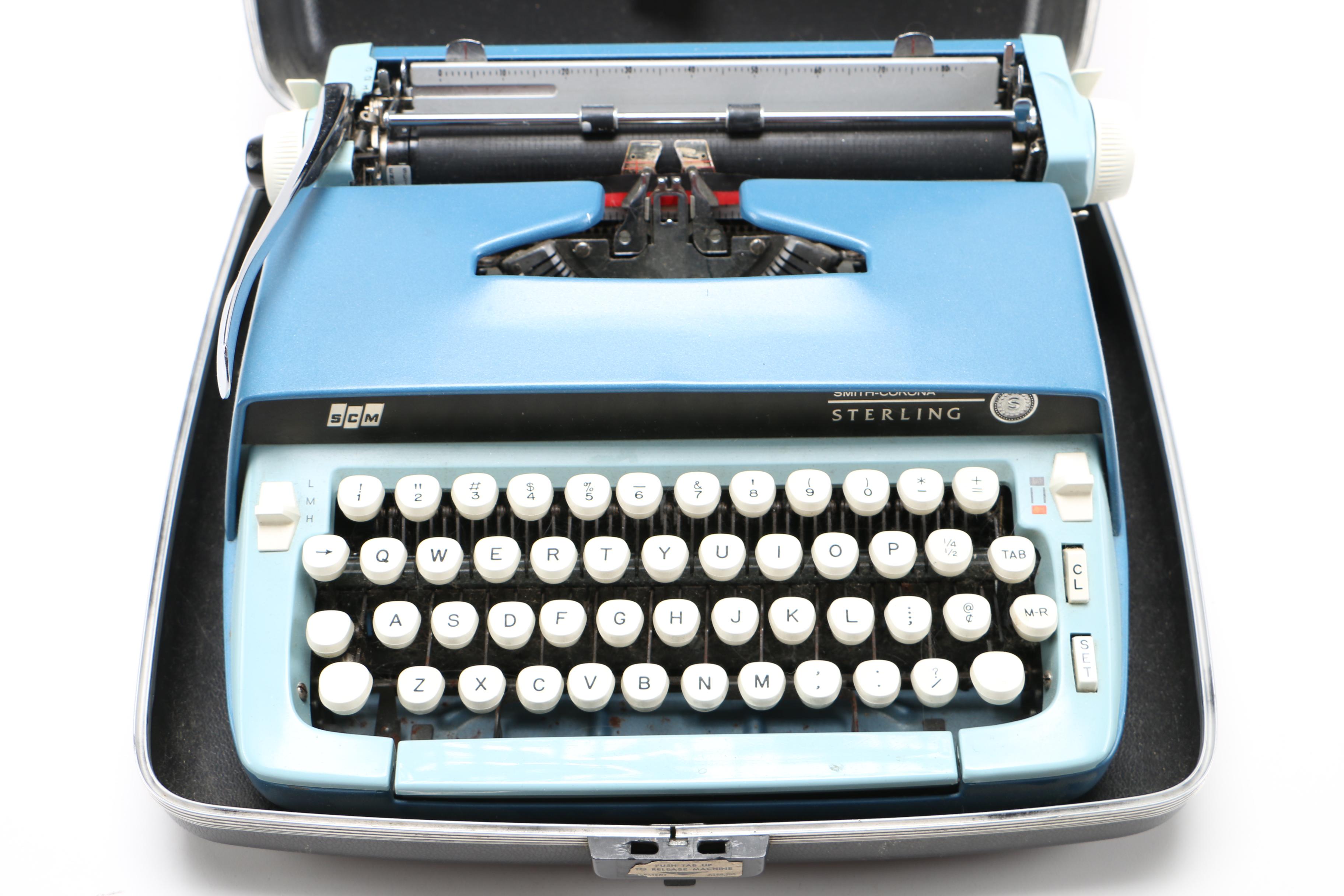 Smith-Corona Sterling Typewriter with Case