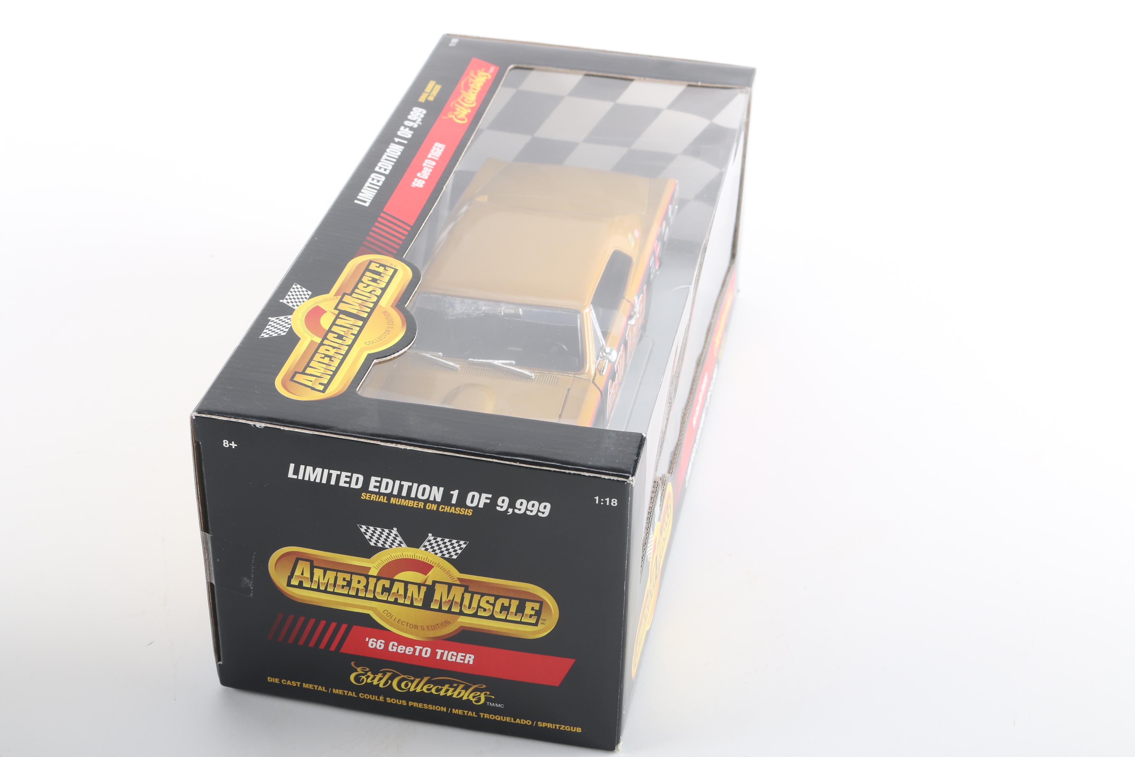 Pair of Limited Edition 1:18 Scale Die Cast "'66 GeeTO Tiger" Cars