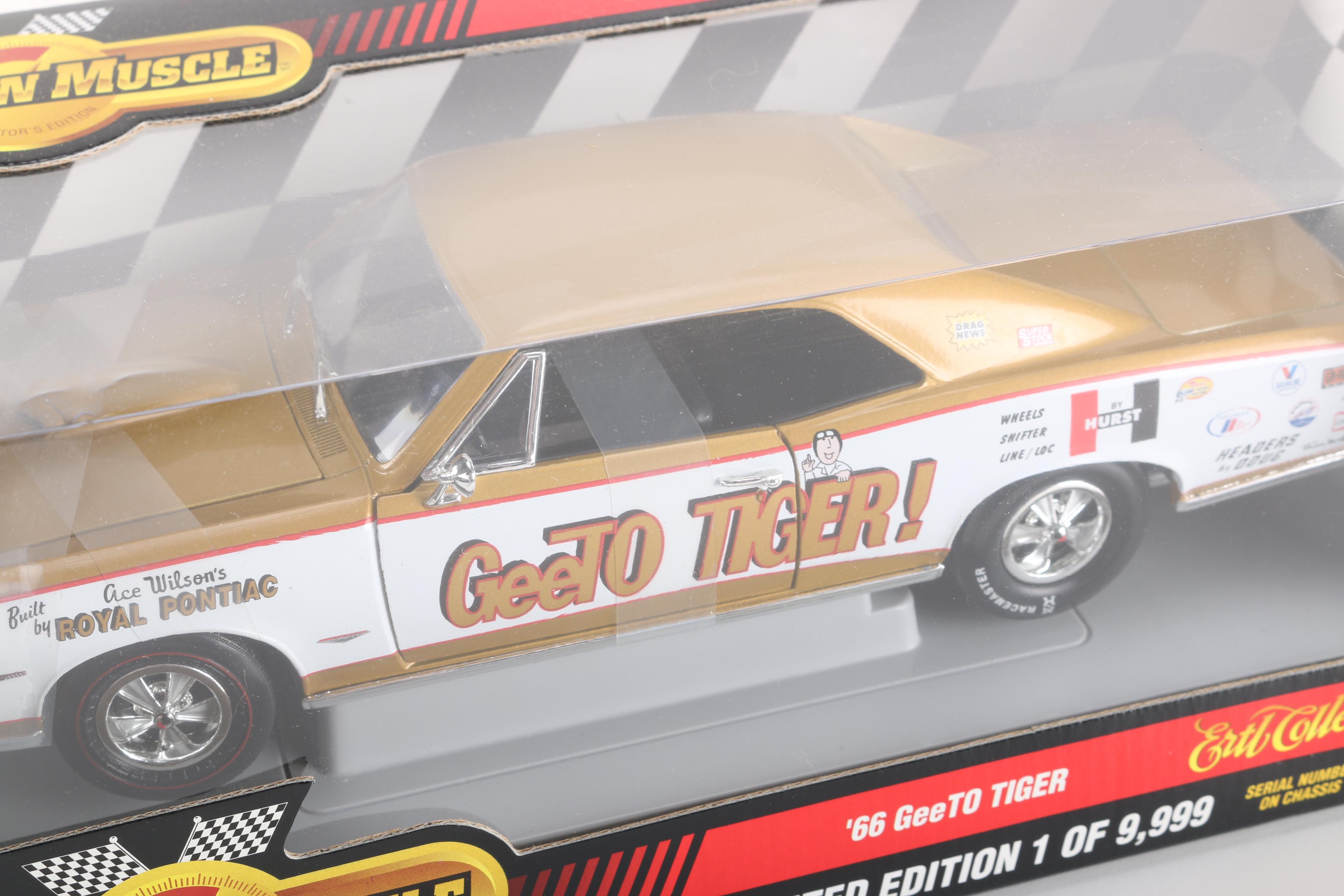 Pair of Limited Edition 1:18 Scale Die Cast "'66 GeeTO Tiger" Cars