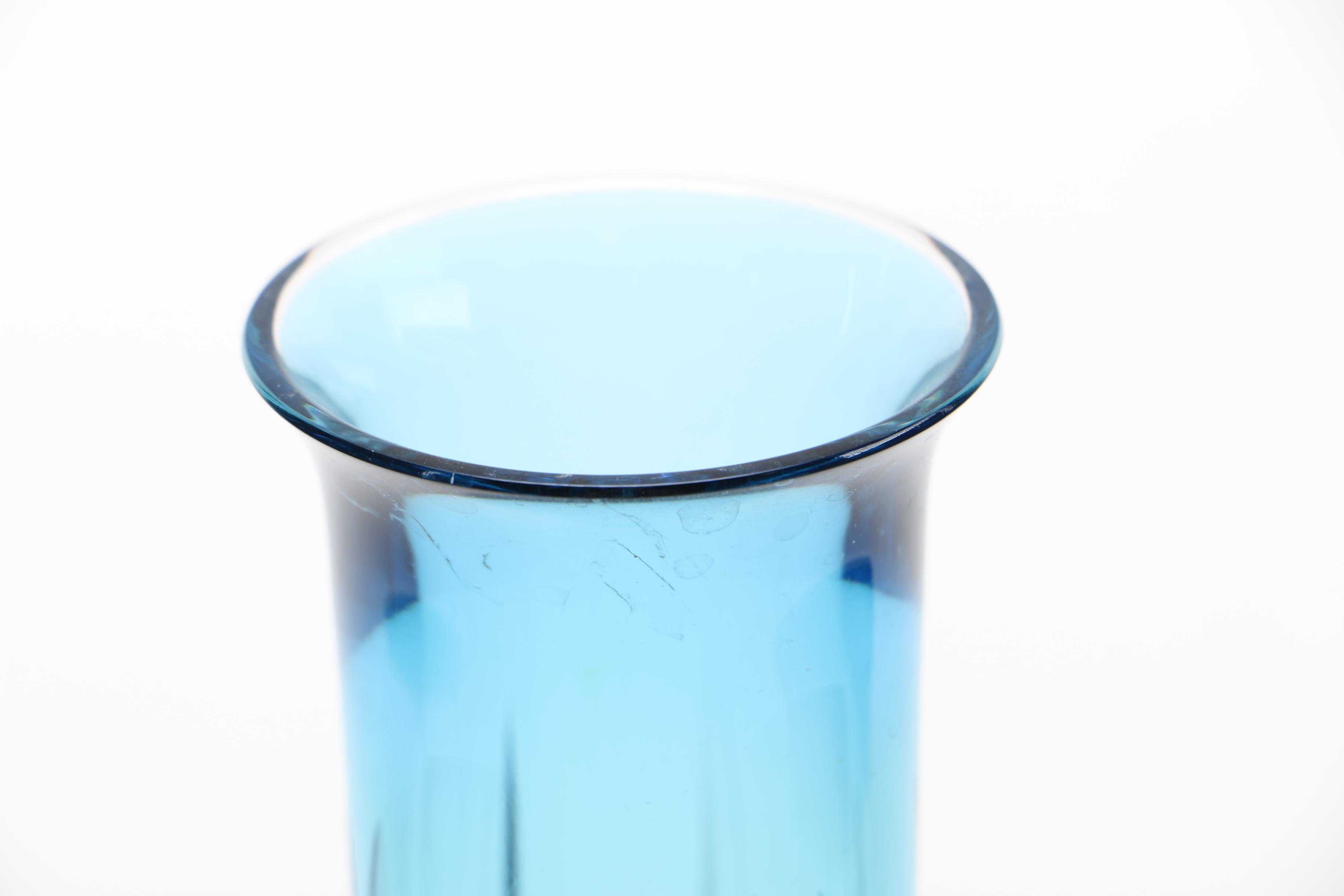 Waterford "Lismore" Blue Crystal Vase