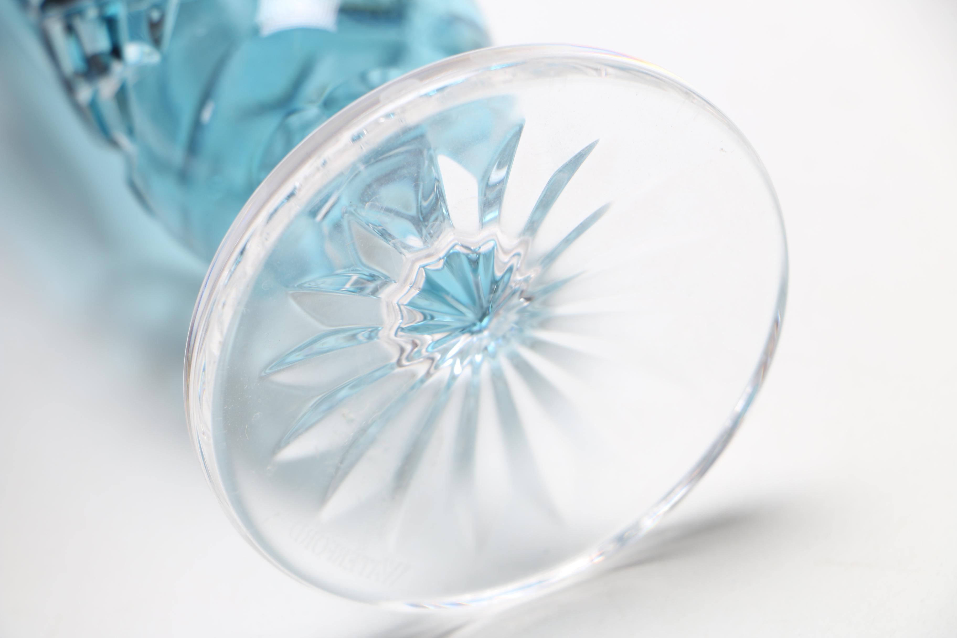 Waterford "Lismore" Blue Crystal Vase