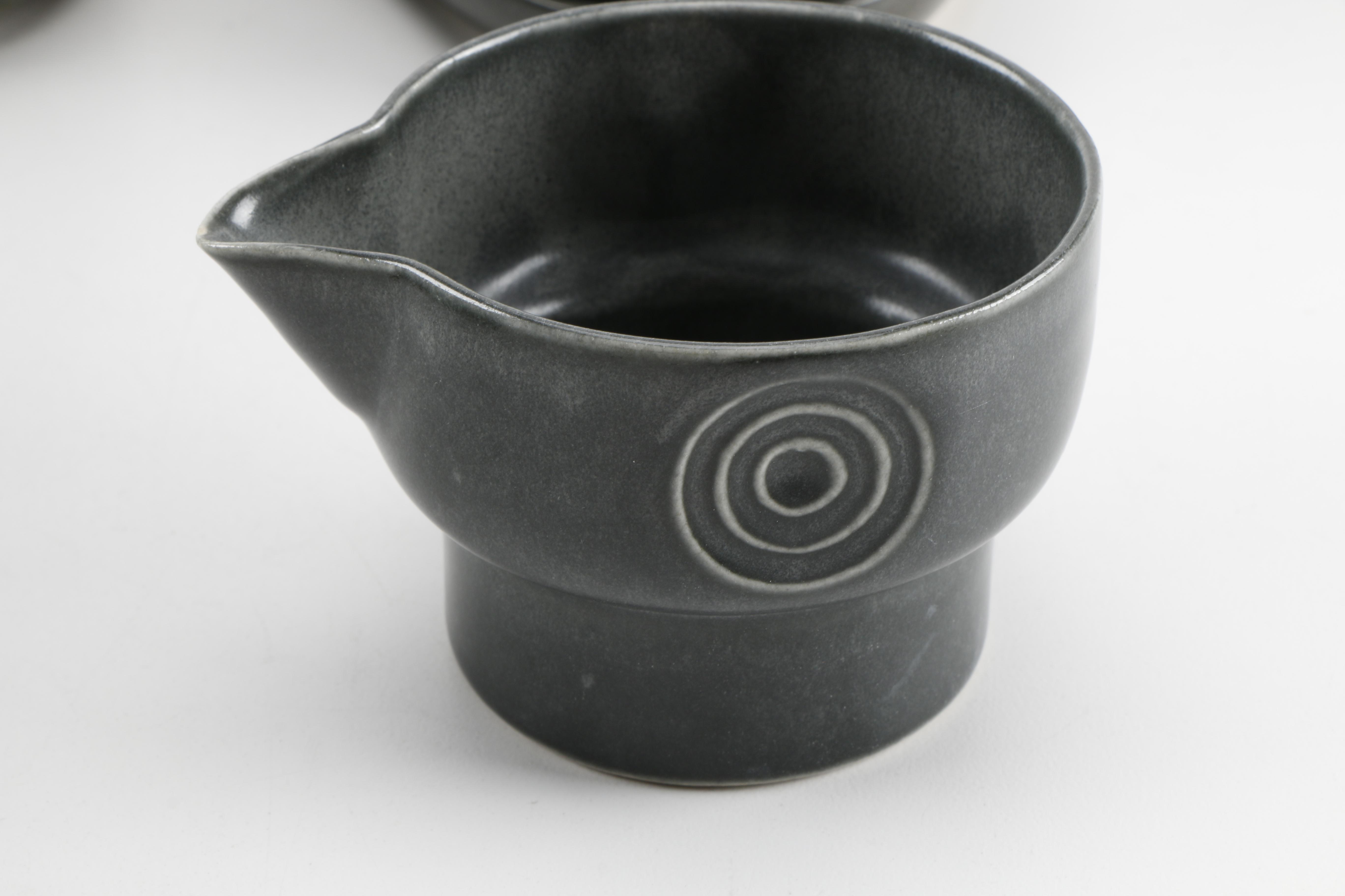 Bennington Pottery "Coop Design" White Stoneware Luncheon Set